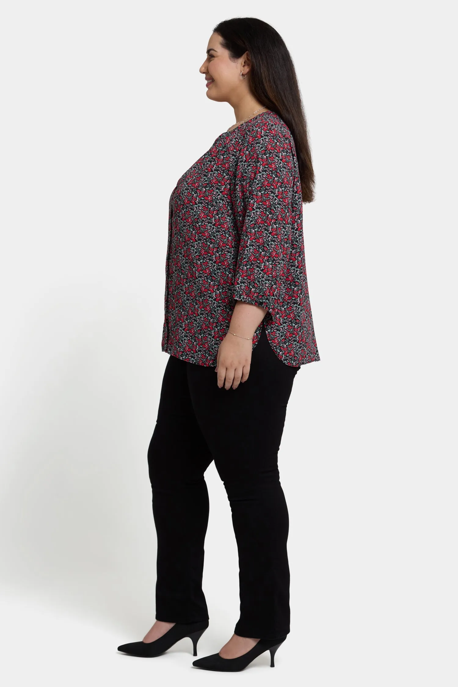 Pintuck Blouse In Plus Size - Los Rosales sold by NYDJ product image thumbnail 3