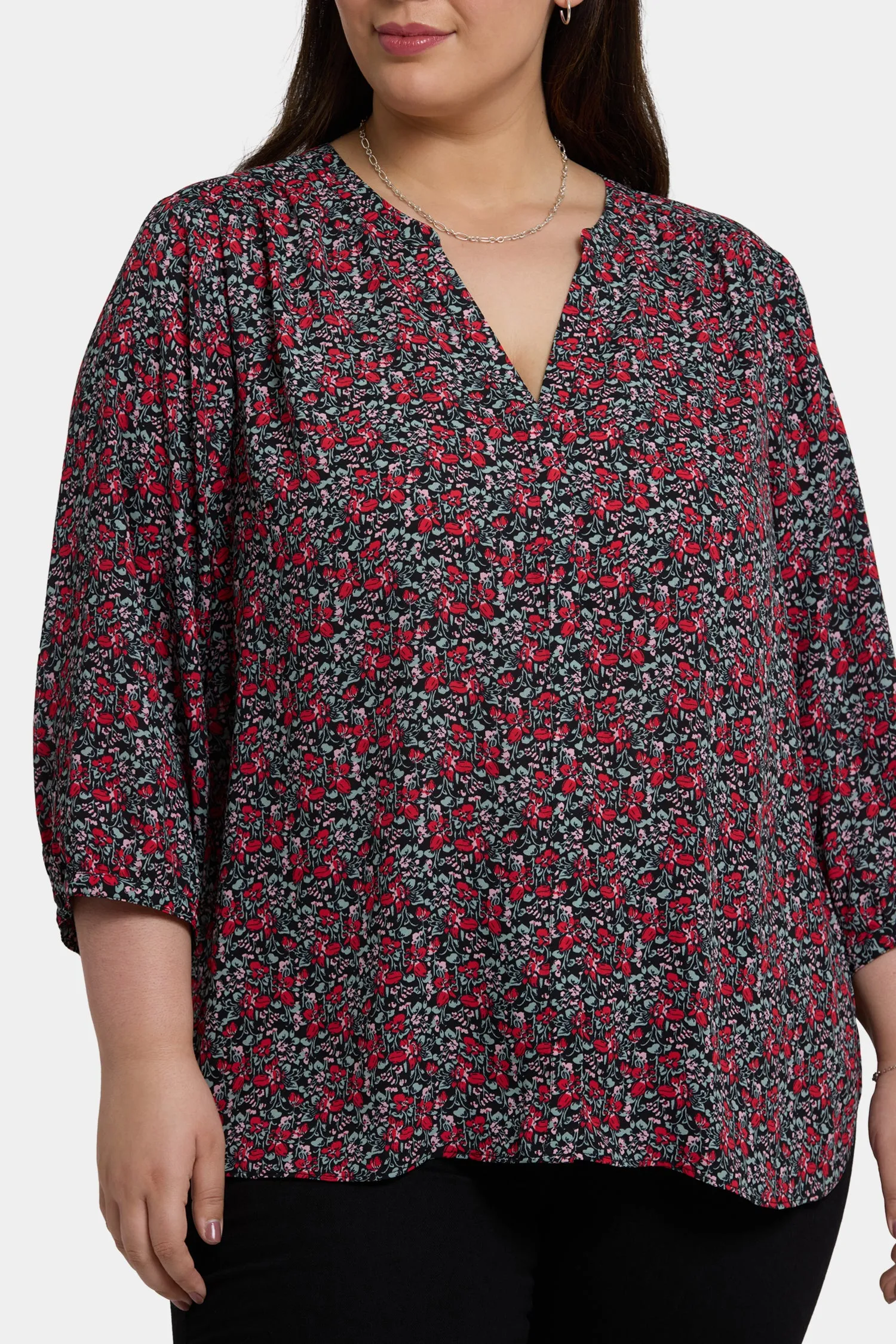 Pintuck Blouse In Plus Size - Los Rosales sold by NYDJ product image thumbnail 5