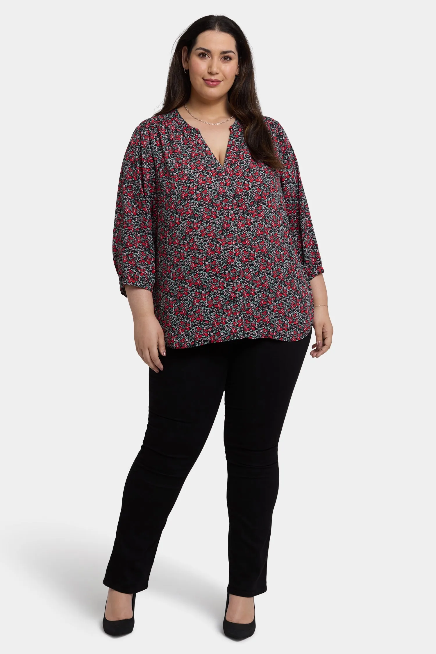 Pintuck Blouse In Plus Size - Los Rosales sold by NYDJ product image thumbnail 4