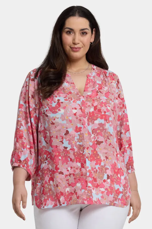 Pintuck Blouse In Plus Size - Luciana sold by NYDJ