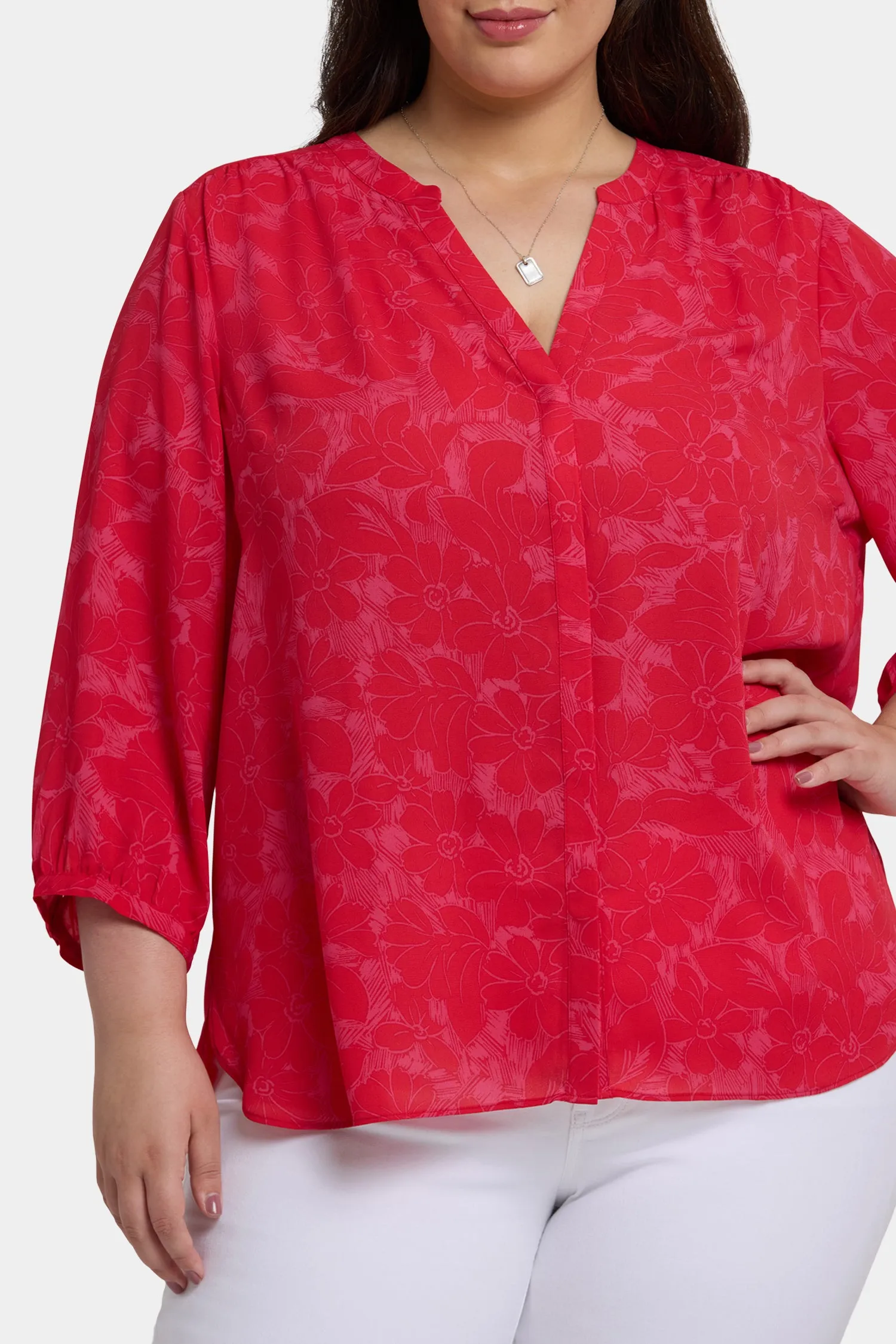 Pintuck Blouse In Plus Size - Valencia sold by NYDJ product image thumbnail 5