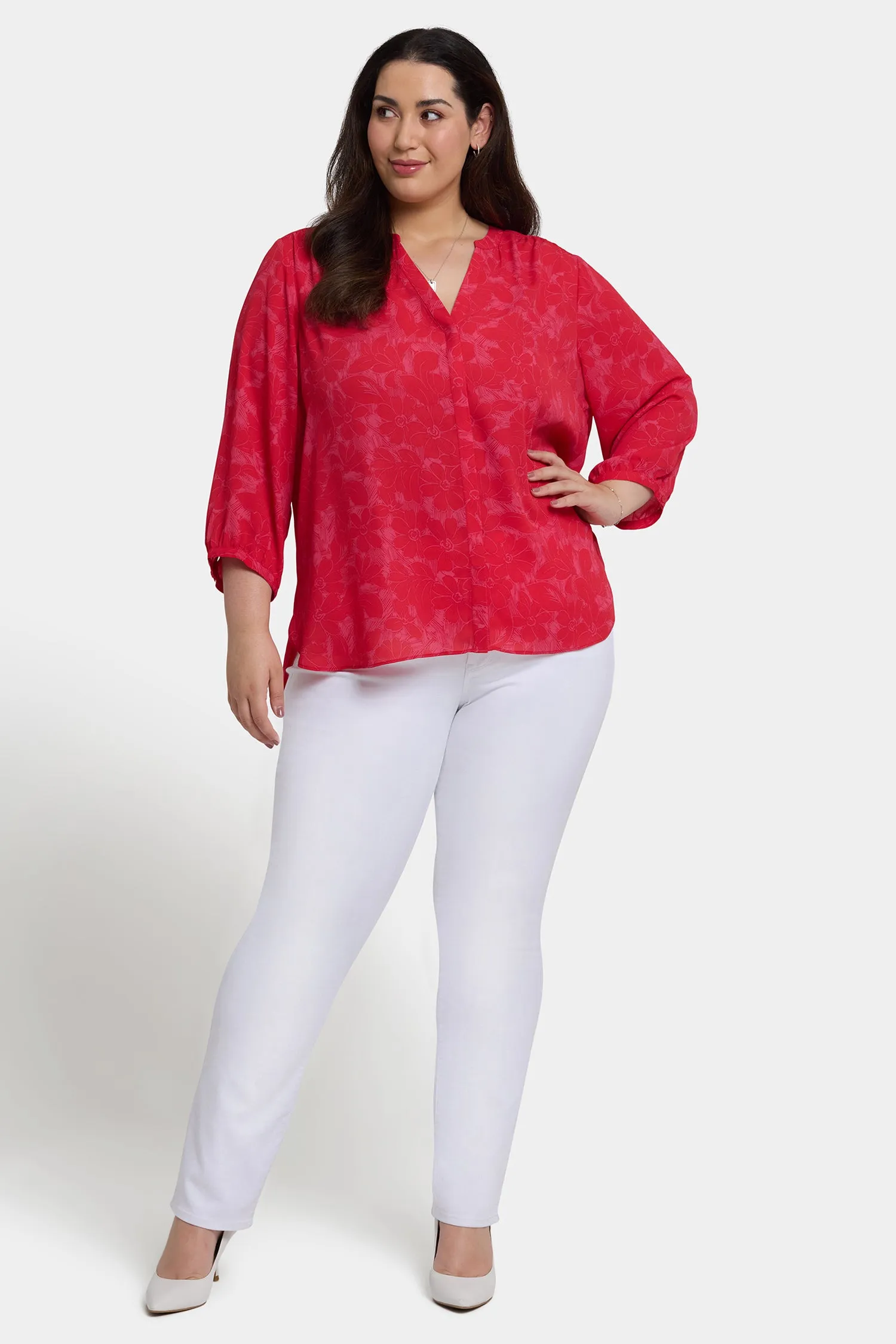 Pintuck Blouse In Plus Size - Valencia sold by NYDJ product image thumbnail 4
