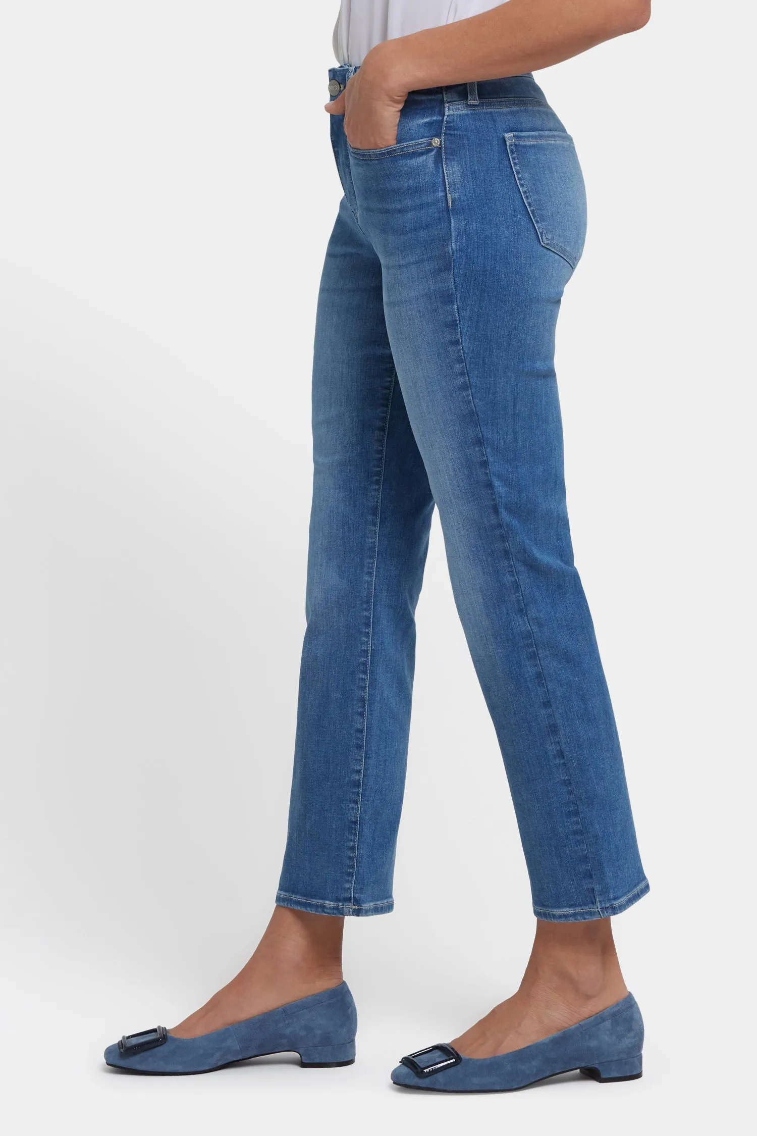 Marilyn Straight Ankle Jeans - Blue Water sold by NYDJ product image thumbnail 4