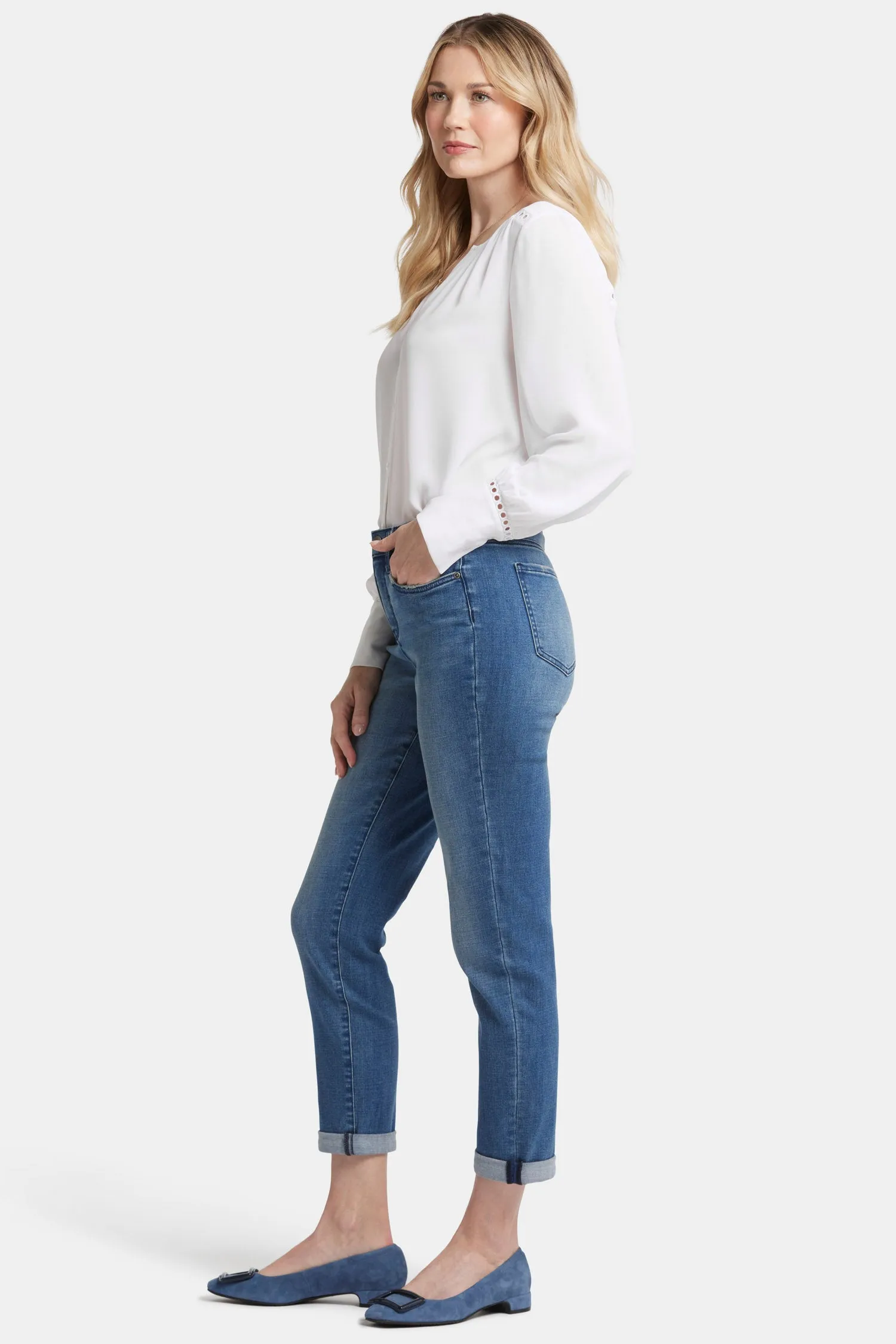 Margot Girlfriend Jeans In Petite - Cascade Wave sold by NYDJ product image thumbnail 5