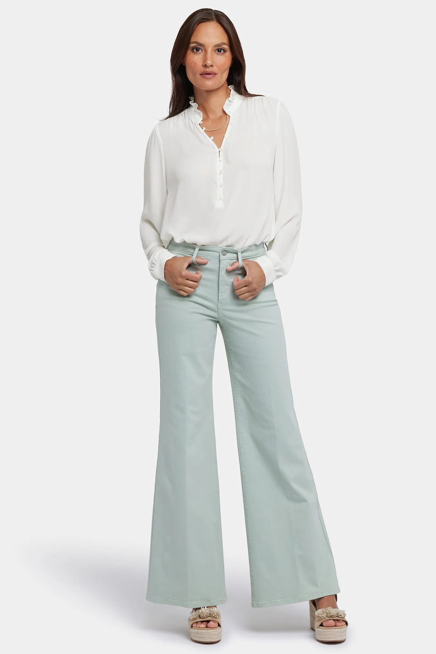 Mia Palazzo Jeans In Petite - Tomatillo sold by NYDJ