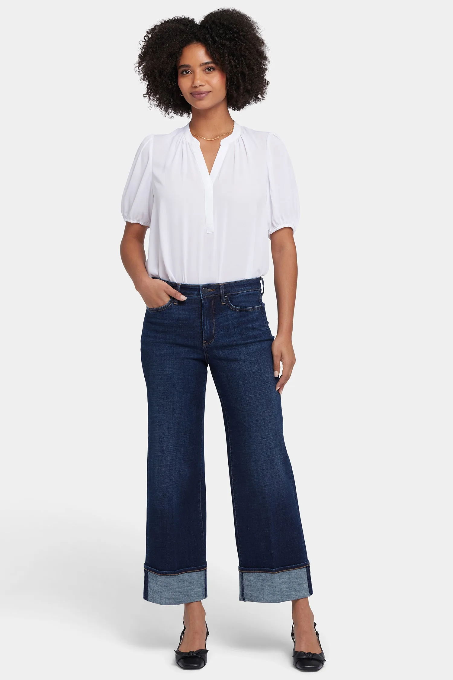 Teresa Wide Leg Jeans In Petite - Night Skies sold by NYDJ