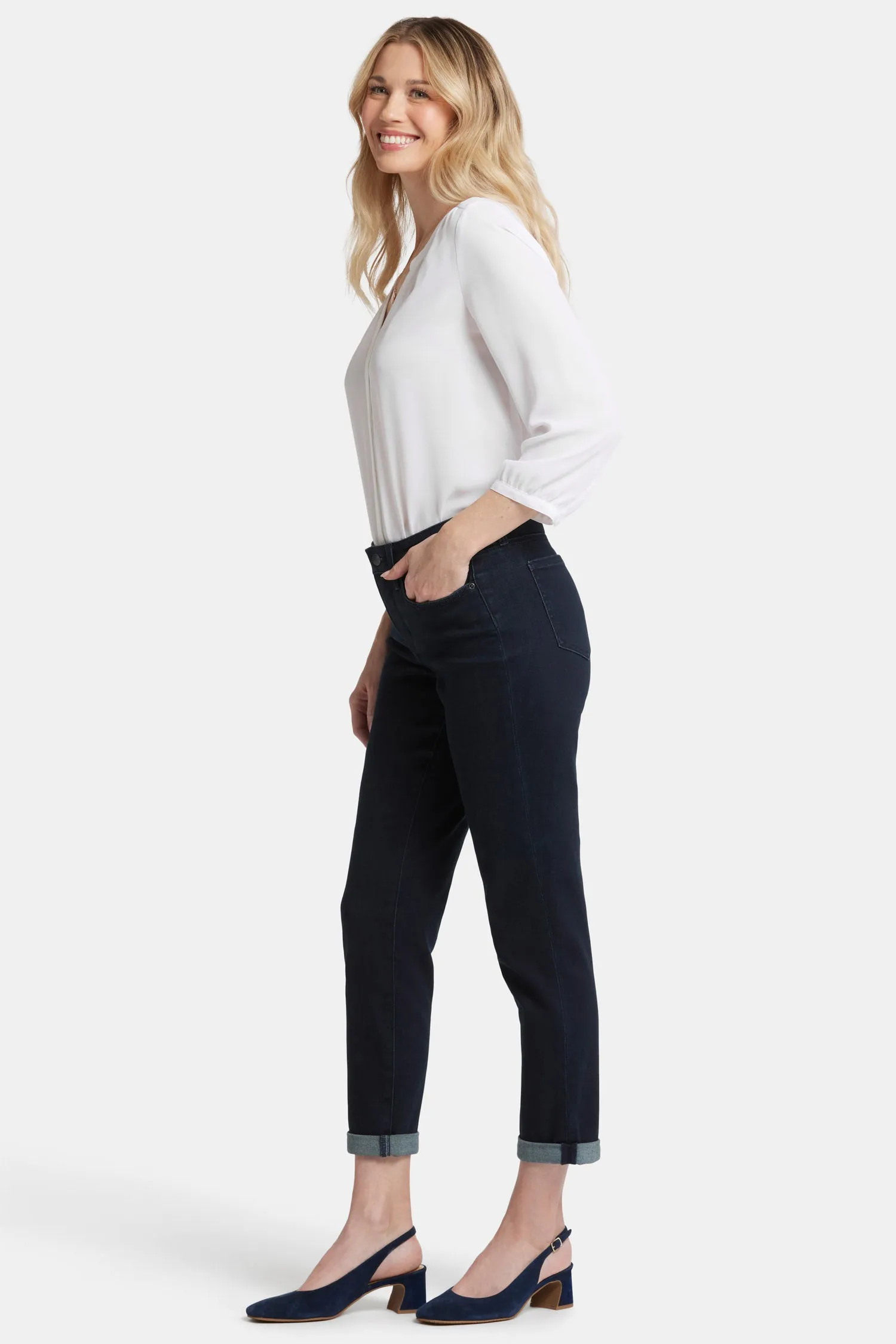 Margot Girlfriend Jeans In Petite - Midnight Falls sold by NYDJ product image thumbnail 5