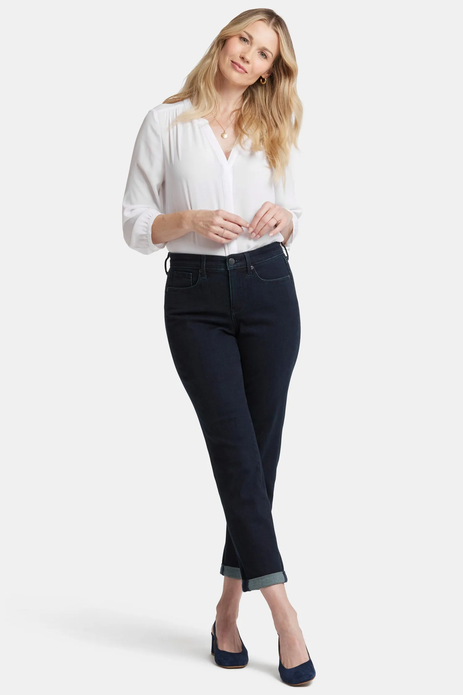 Margot Girlfriend Jeans In Petite - Midnight Falls sold by NYDJ product image thumbnail 4