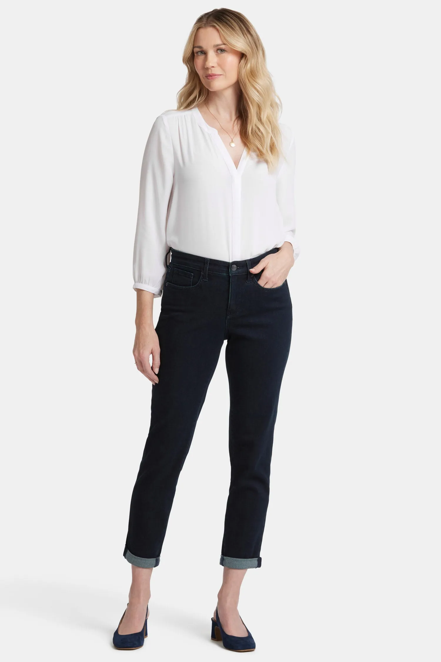 Margot Girlfriend Jeans In Petite - Midnight Falls sold by NYDJ