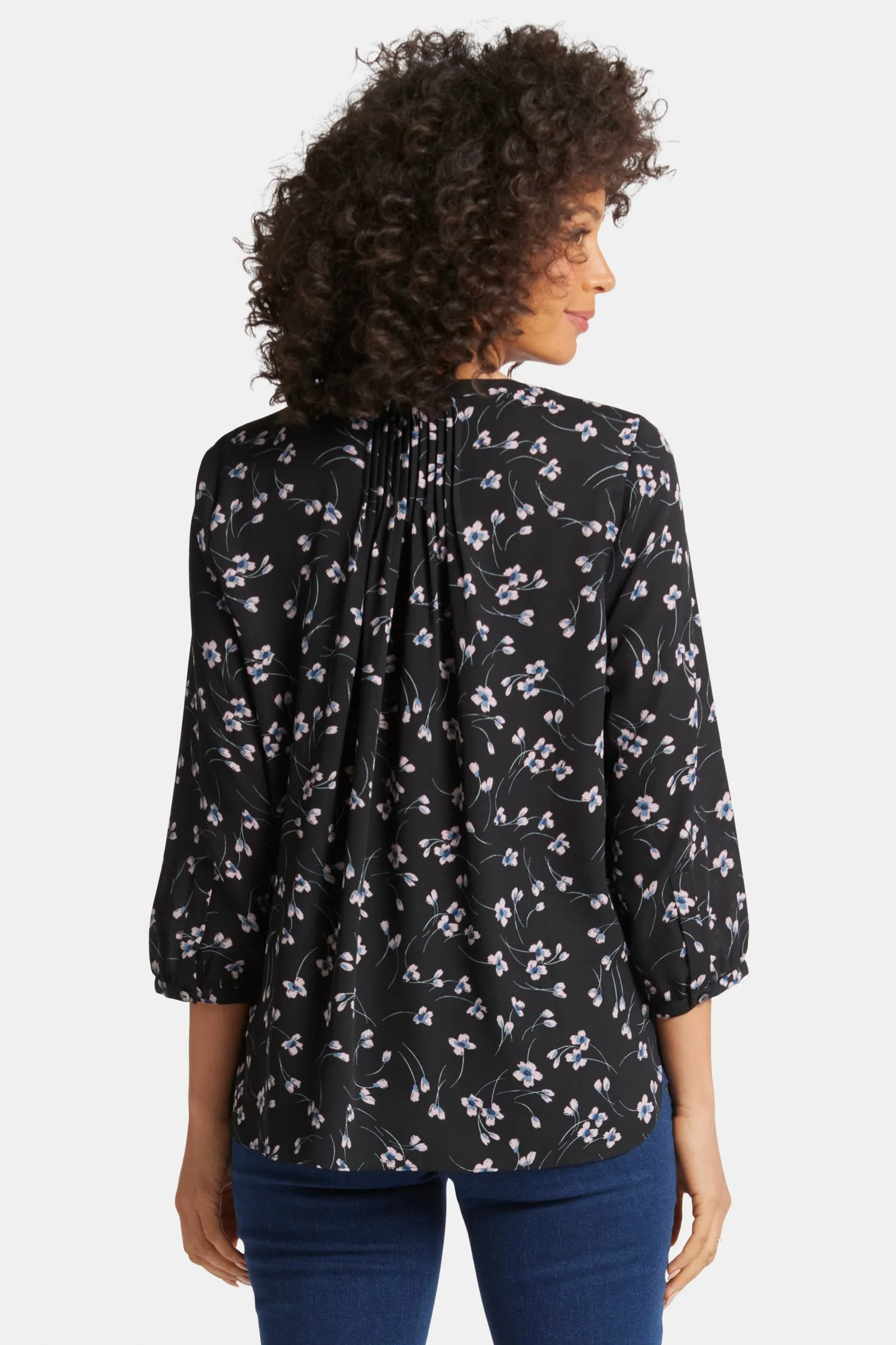 Pintuck Blouse - Cascade Petals sold by NYDJ product image thumbnail 3