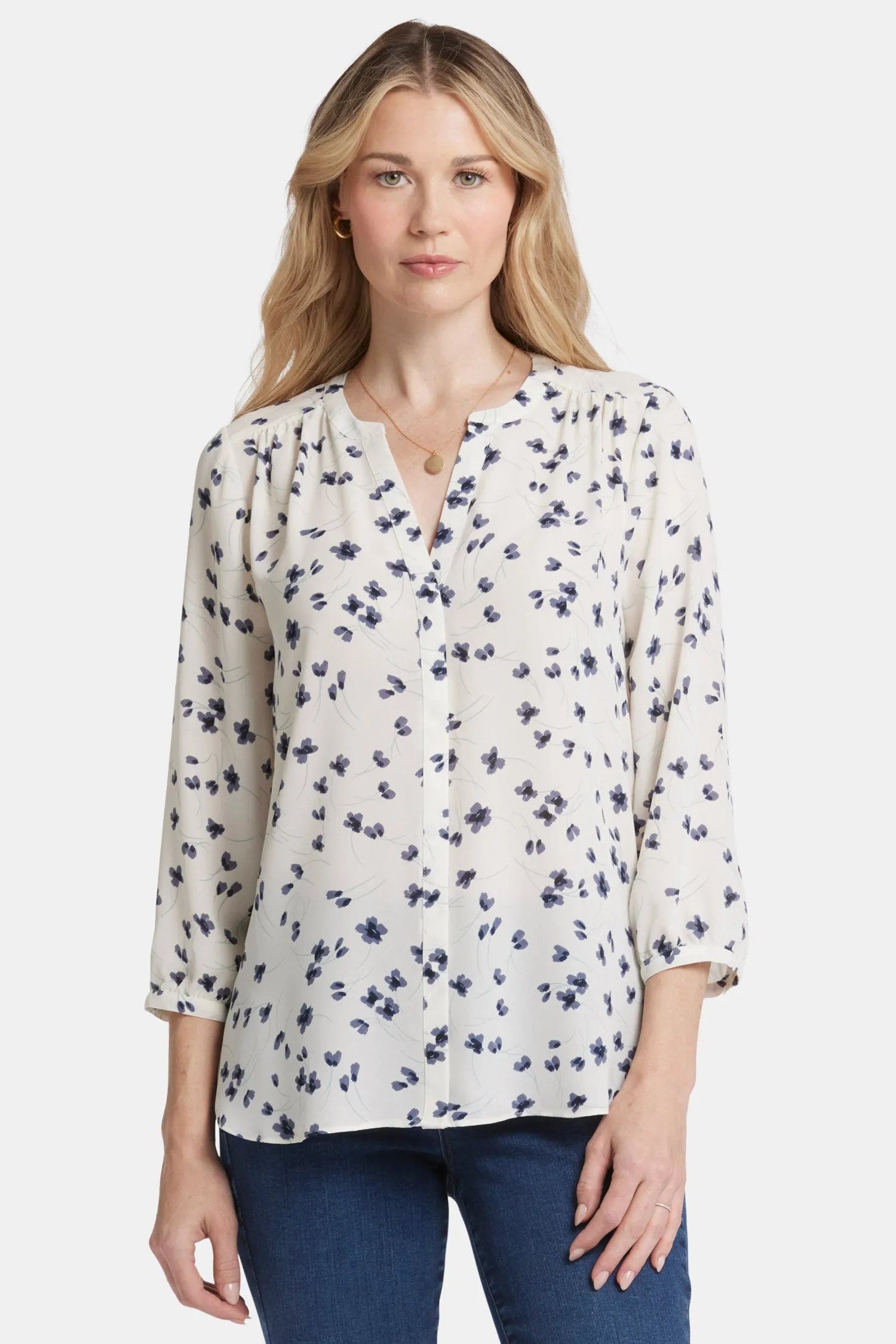 Pintuck Blouse - Iris Buds sold by NYDJ product image thumbnail 4