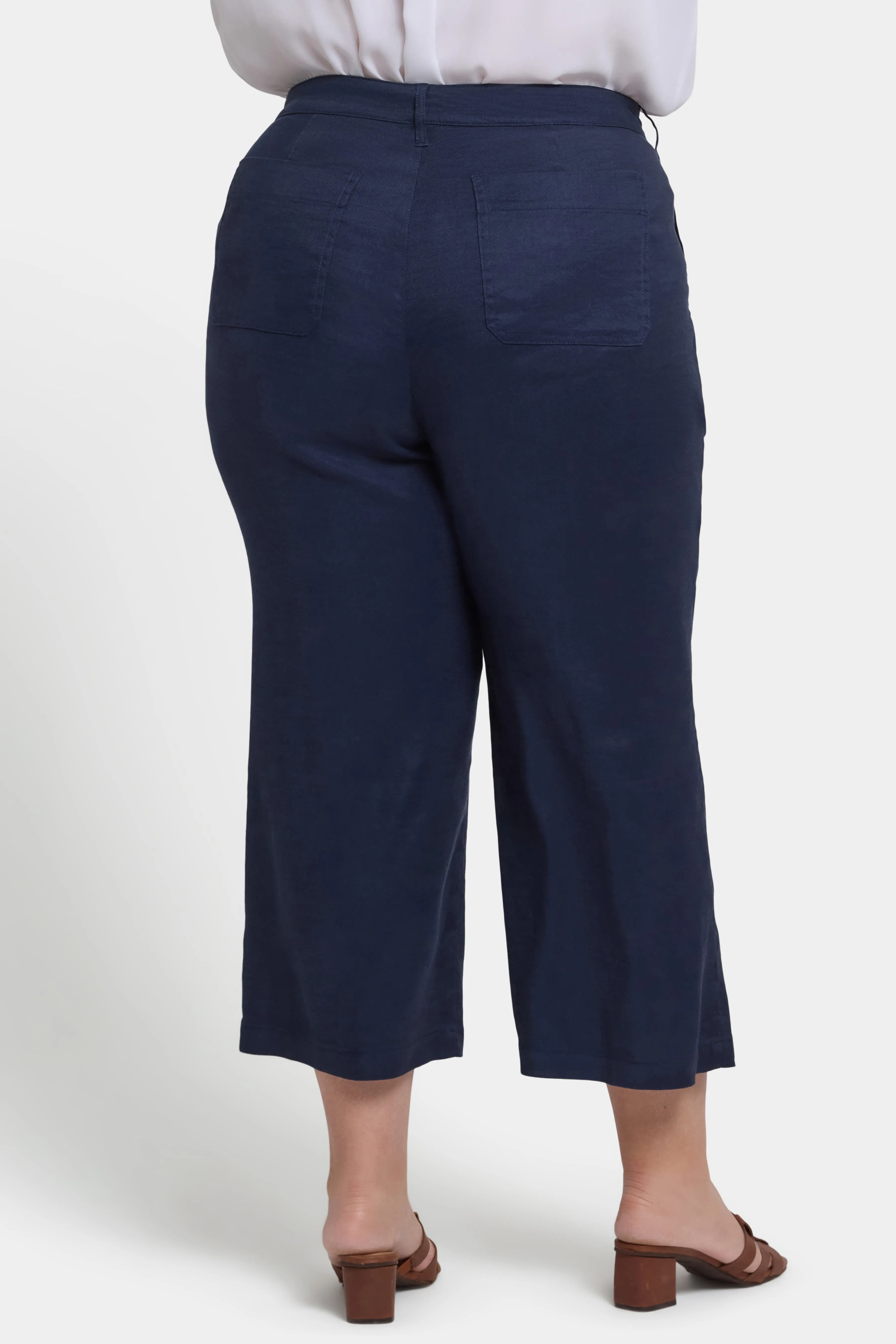Wide Leg Cargo Capri Pants In Plus Size - Oxford Navy sold by NYDJ product image thumbnail 2