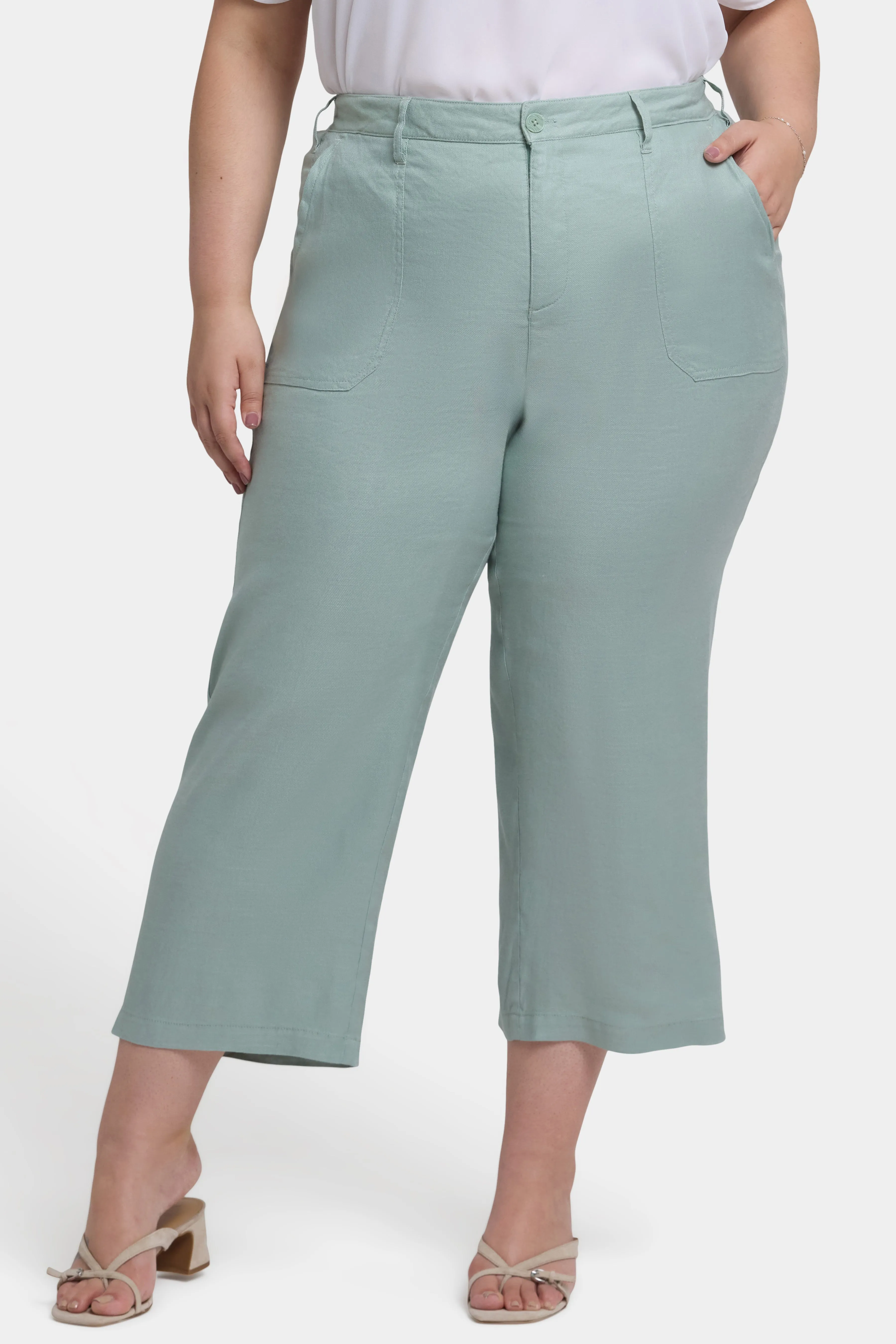Wide Leg Cargo Capri Pants In Plus Size - Tomatillo sold by NYDJ product image thumbnail 4