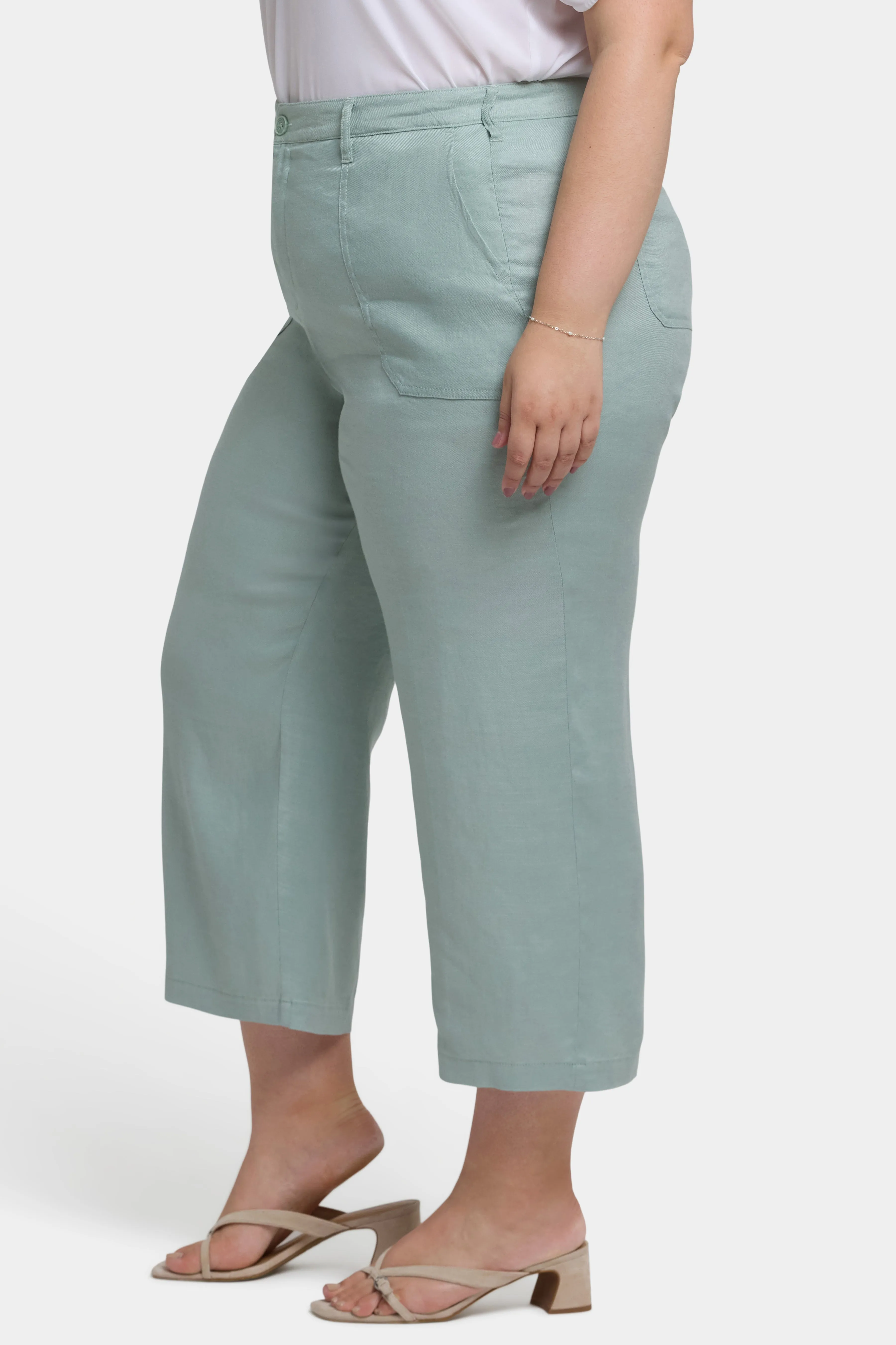 Wide Leg Cargo Capri Pants In Plus Size - Tomatillo sold by NYDJ product image thumbnail 3