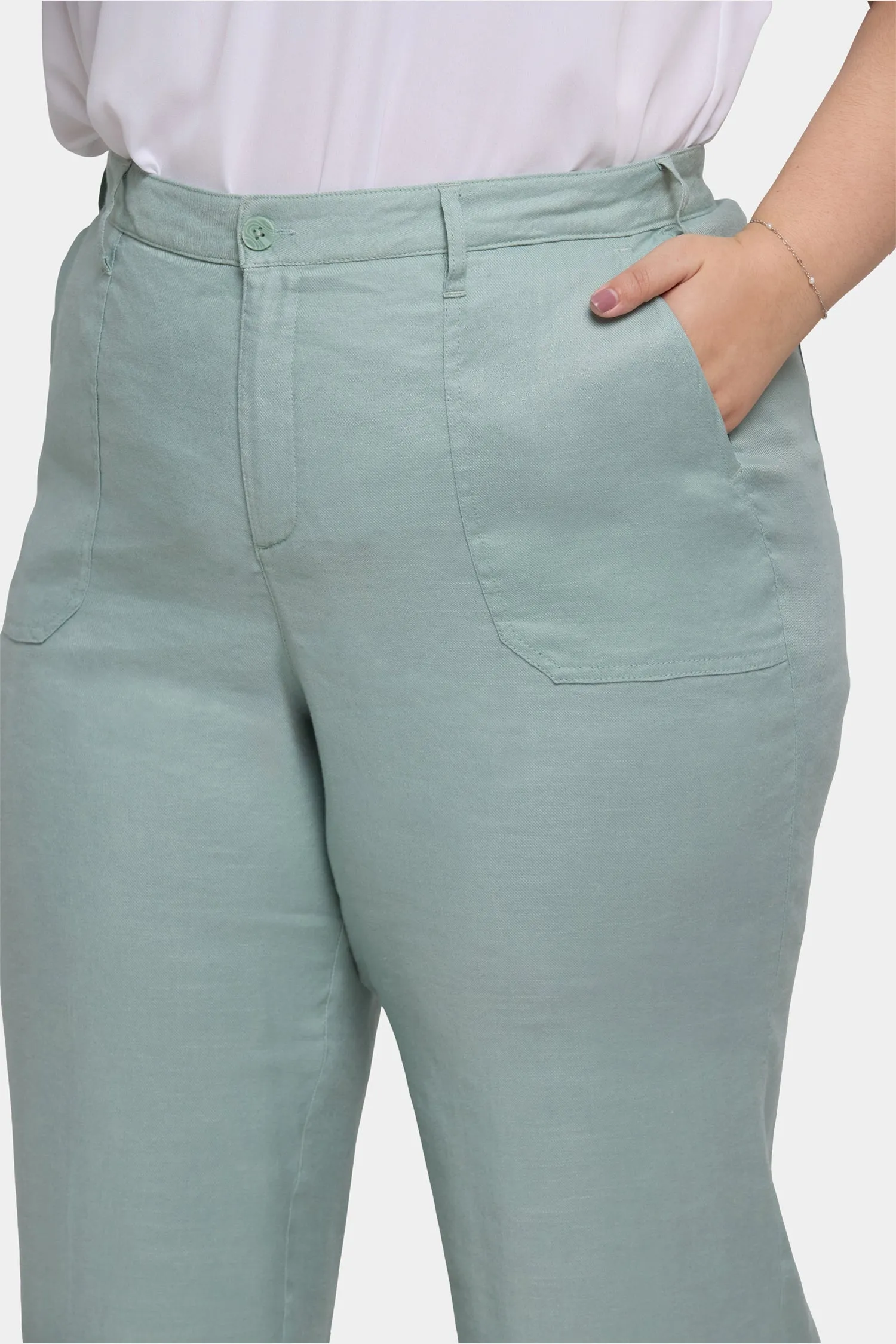 Wide Leg Cargo Capri Pants In Plus Size - Tomatillo sold by NYDJ product image thumbnail 5