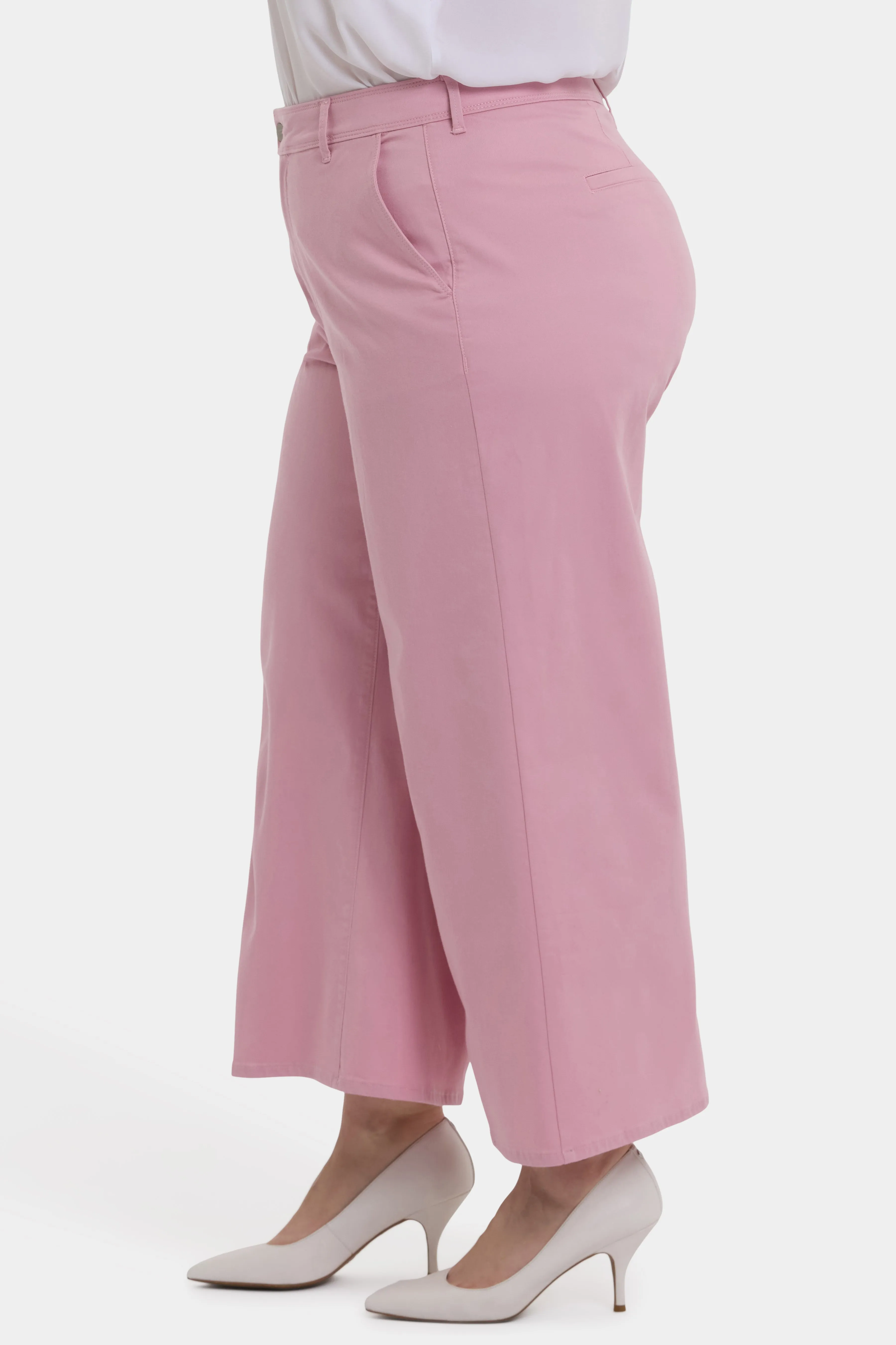 Mona Wide Leg Trouser Ankle Jeans In Plus Size - Pink Nectar sold by NYDJ product image thumbnail 3