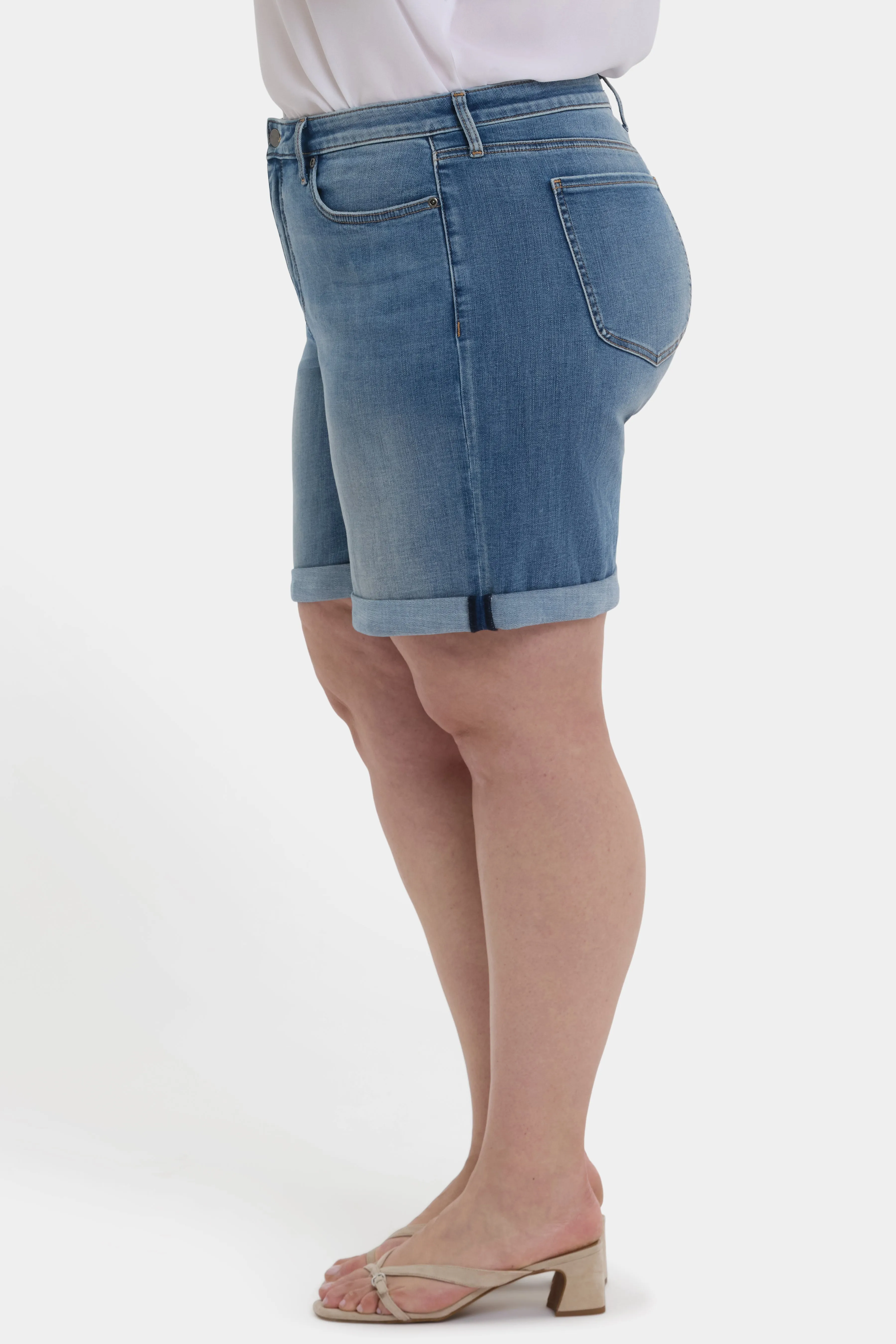 Diana Relaxed Denim Shorts In Plus Size - Barcelona Breeze sold by NYDJ product image thumbnail 3