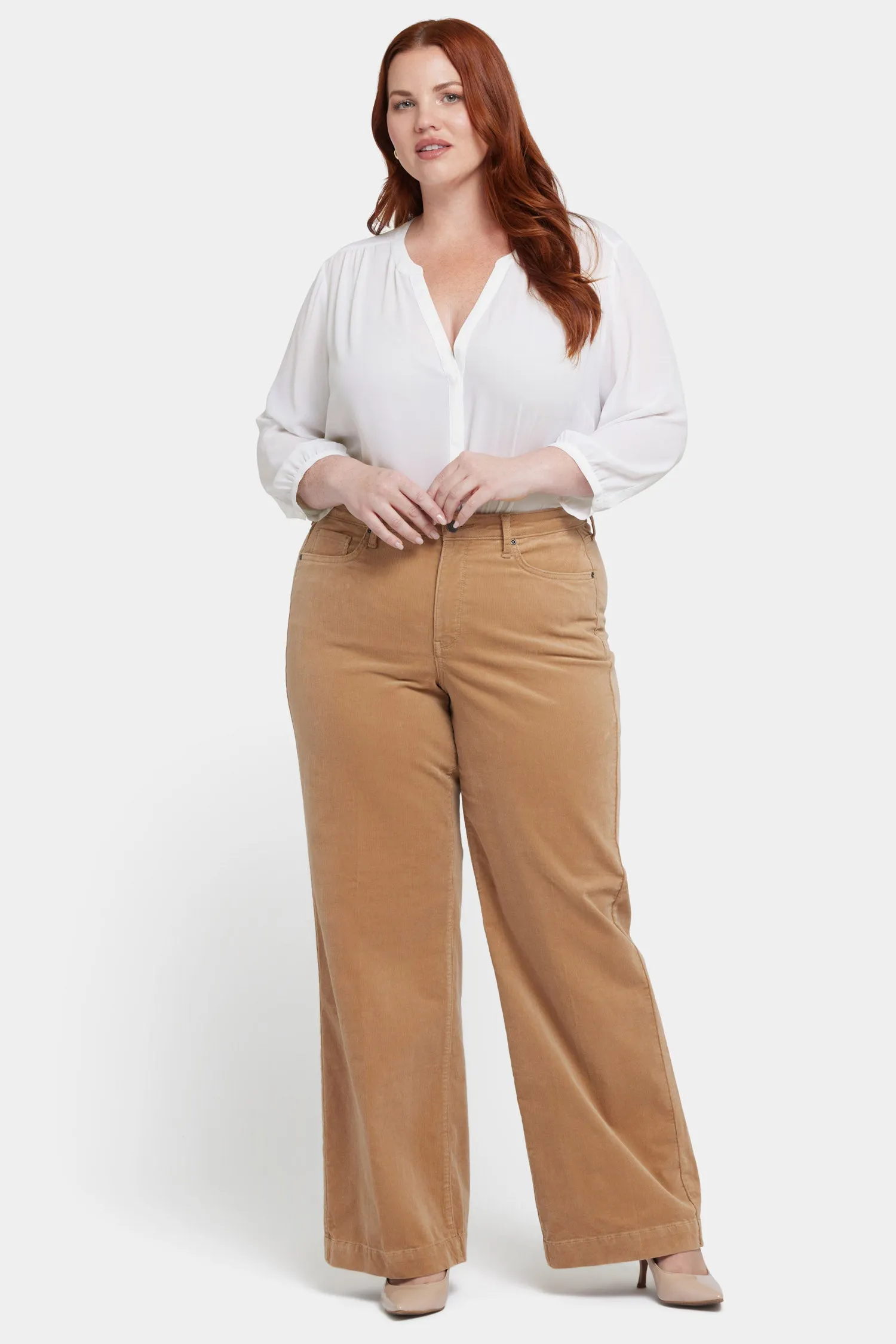 Teresa Wide Leg Pants In Plus Size - Sand Dune sold by NYDJ product image thumbnail 4