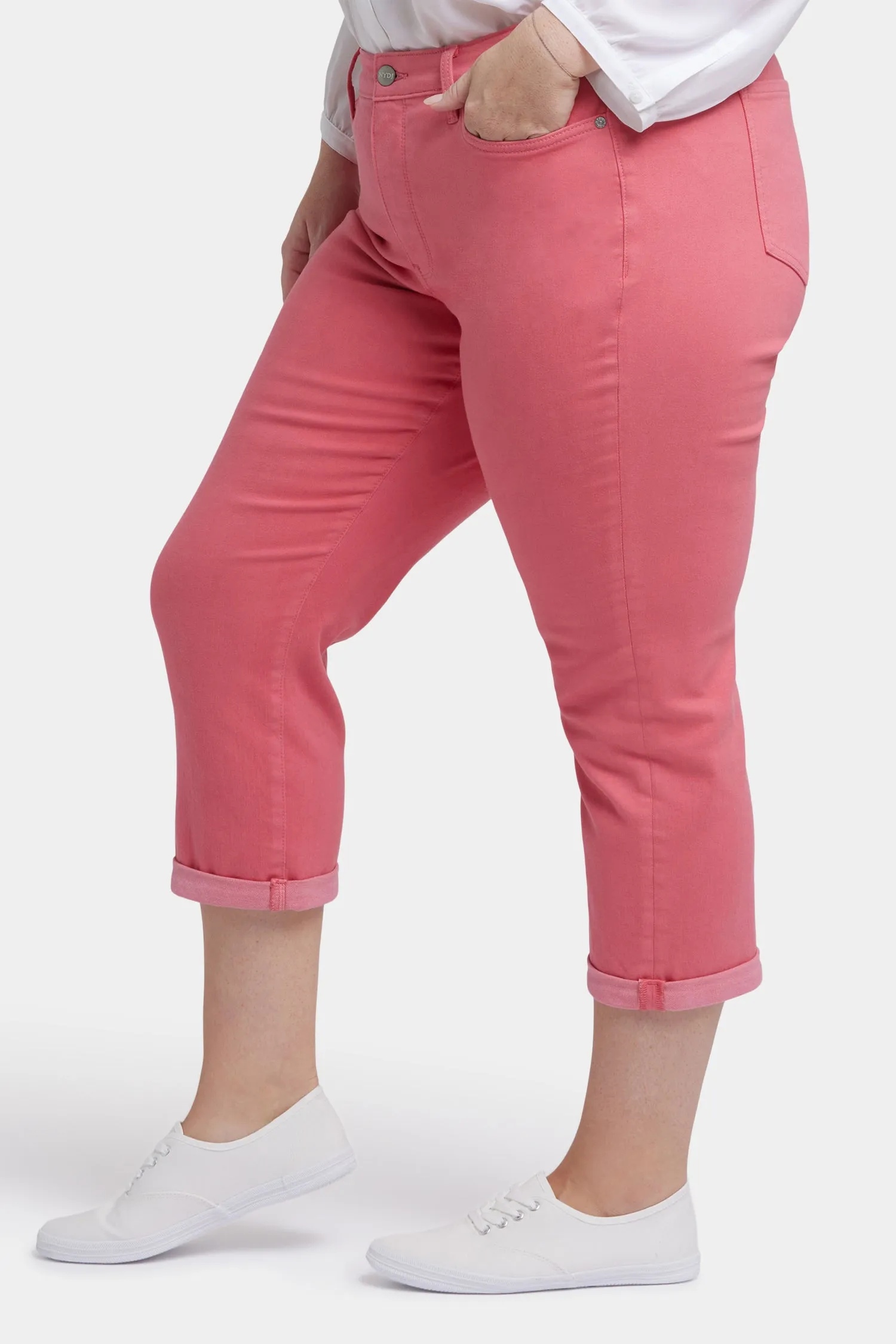 Chloe Skinny Capri Jeans In Plus Size - Spiced Coral sold by NYDJ product image thumbnail 3