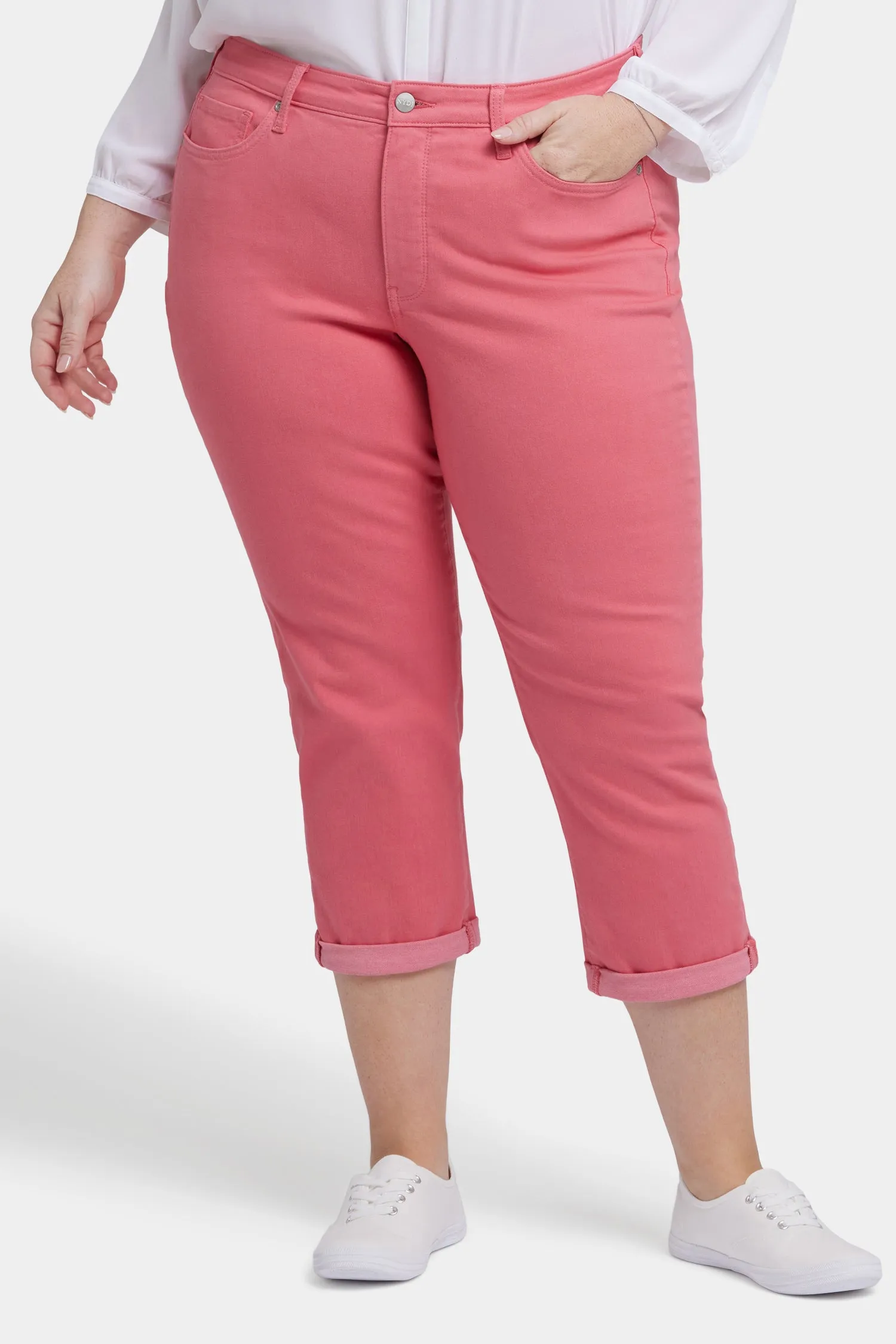 Chloe Skinny Capri Jeans In Plus Size - Spiced Coral sold by NYDJ product image thumbnail 4