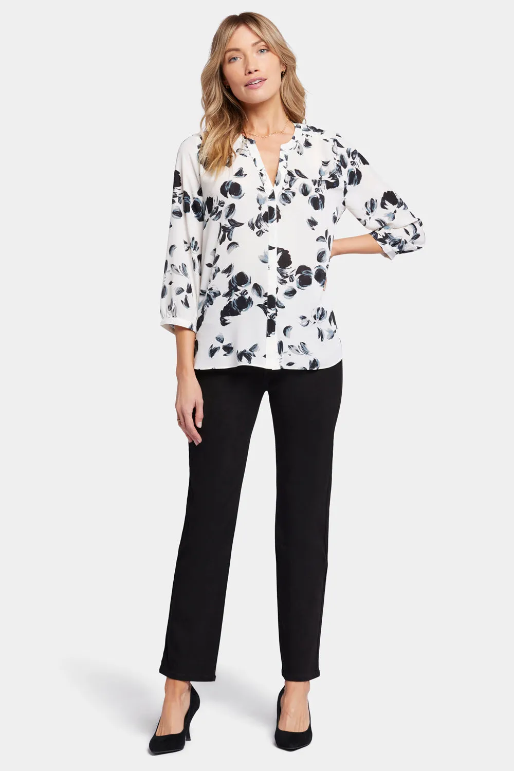 Pintuck Blouse - Lotus Leaf sold by NYDJ product image thumbnail 5