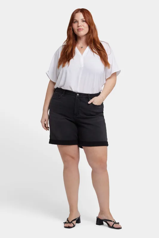 Diana Relaxed Denim Shorts In Plus Size - Cadiz Royal sold by NYDJ