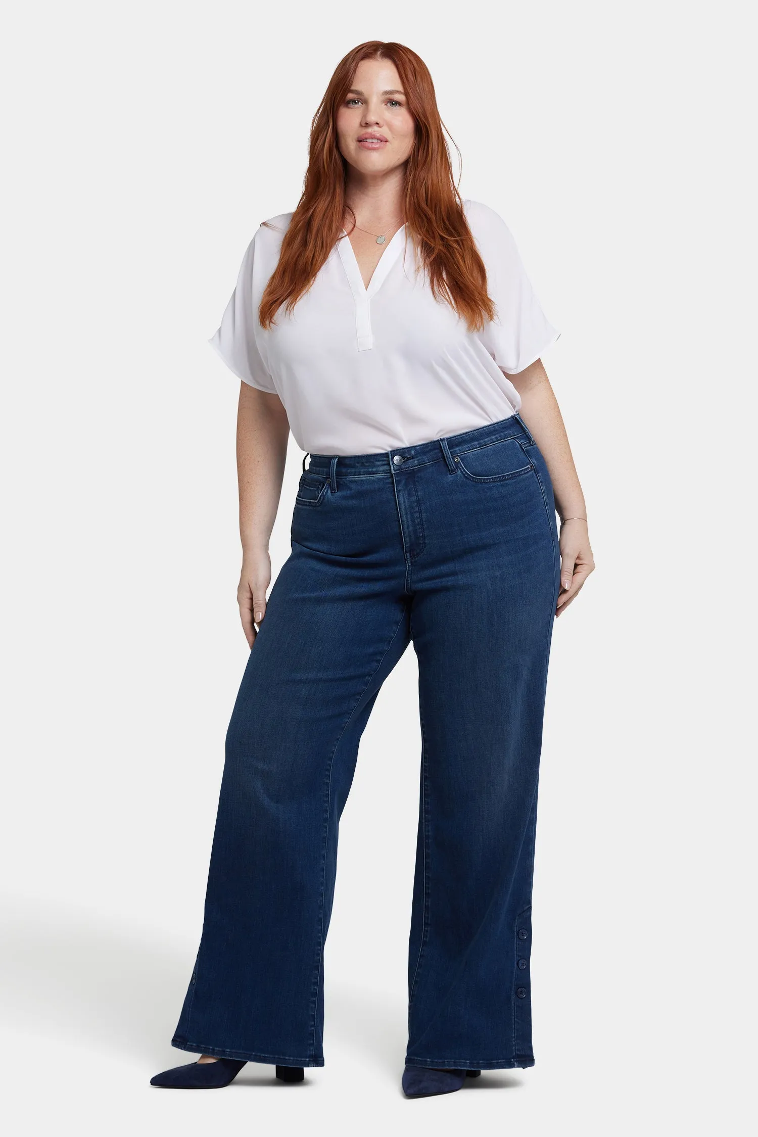 Teresa Wide Leg Jeans In Plus Size - Ibiza Blues sold by NYDJ