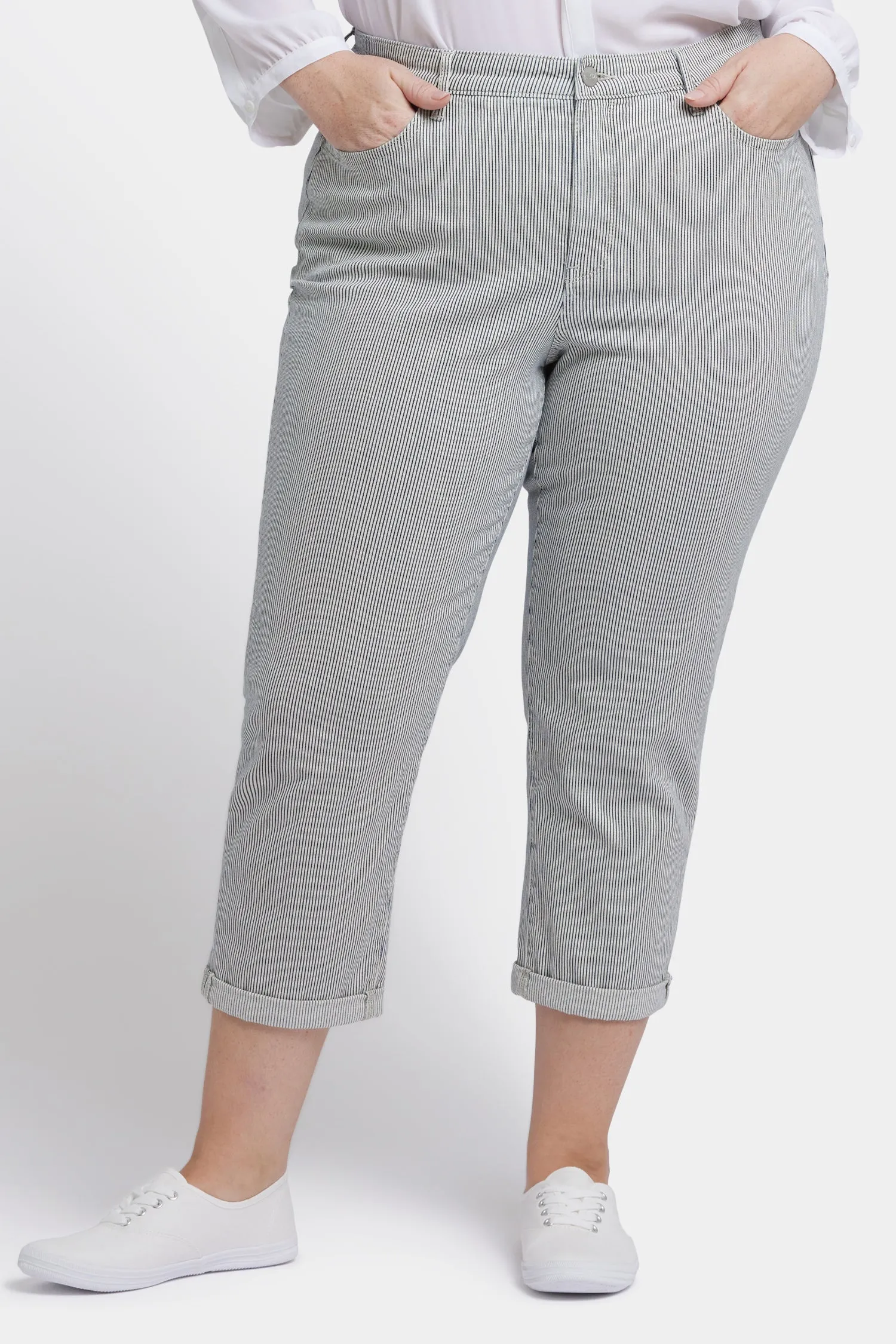 Chloe Skinny Capri Jeans In Plus Size - Luarca Stripe sold by NYDJ product image thumbnail 4