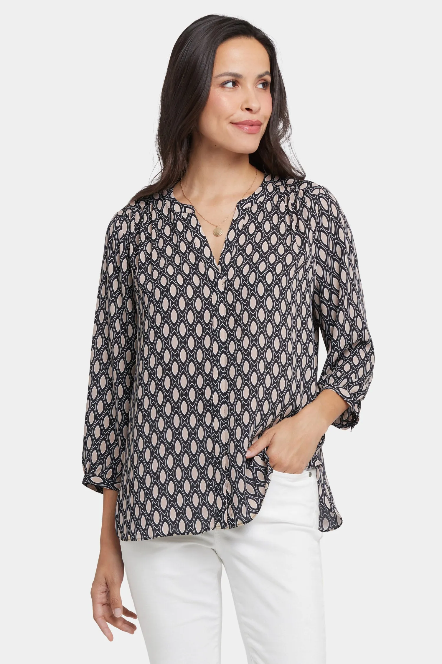 Pintuck Blouse - Roca Lissa sold by NYDJ