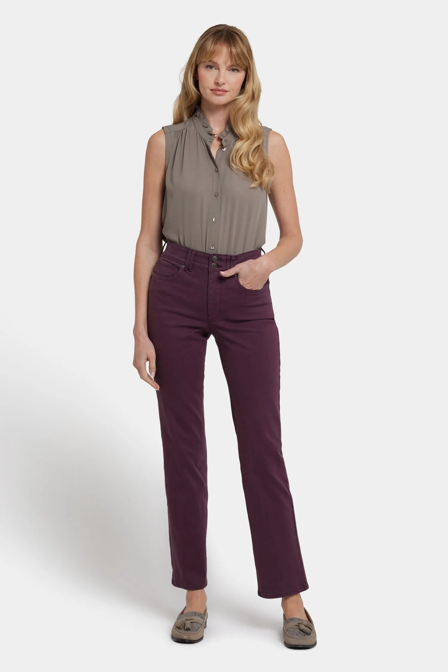 Marilyn Straight Jeans - Fig sold by NYDJ