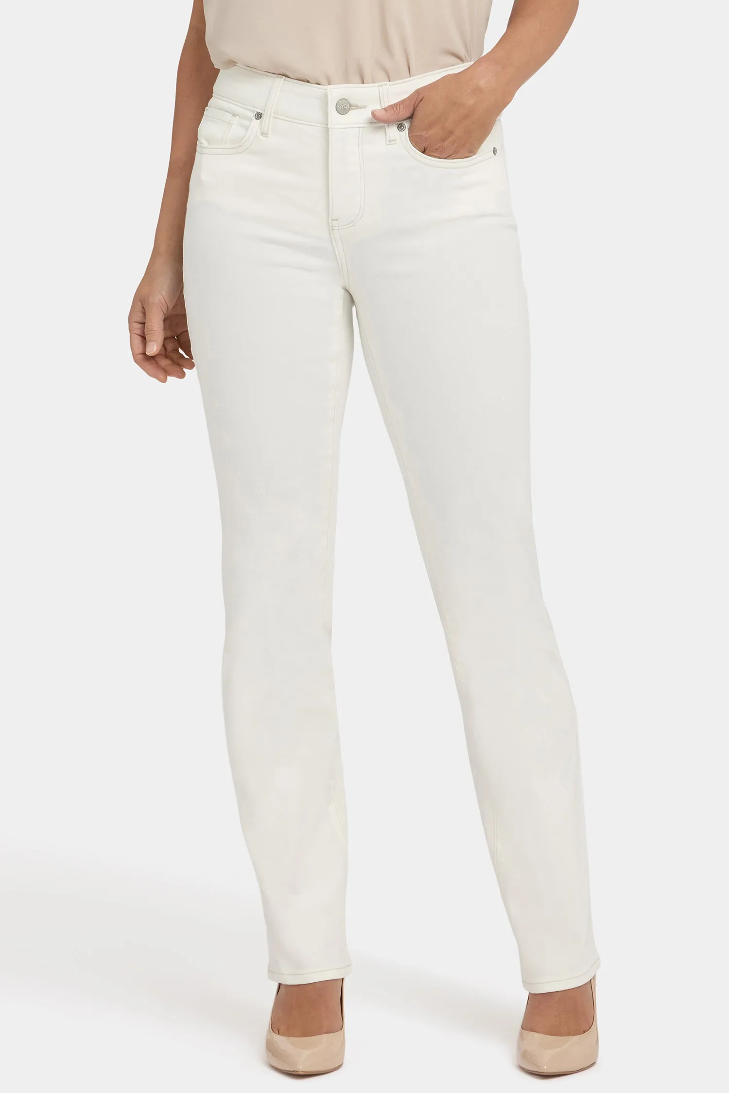 Marilyn Straight Jeans - Winter White sold by NYDJ product image thumbnail 4