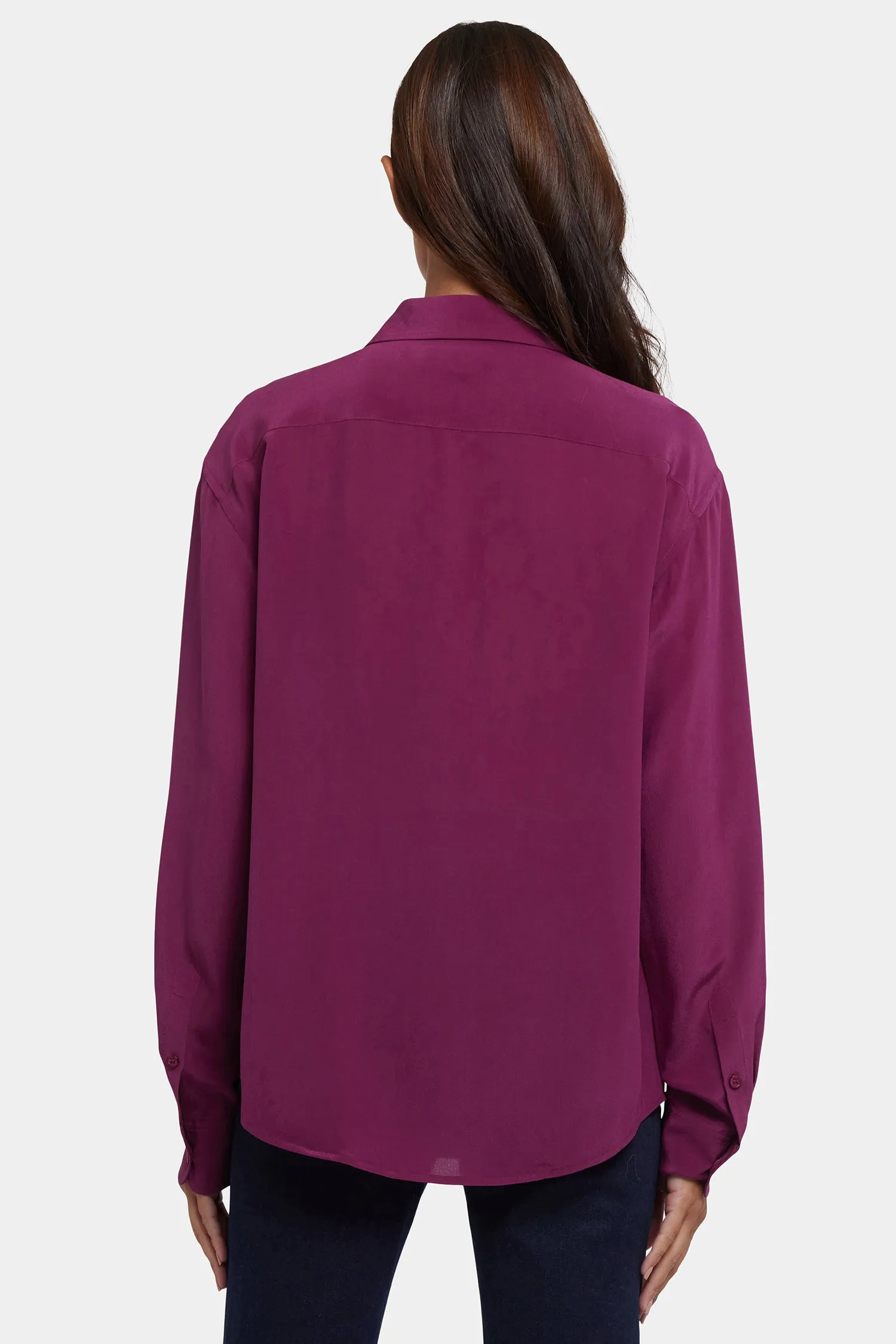 Lauren Silk Blouse - Plum sold by NYDJ product image thumbnail 3