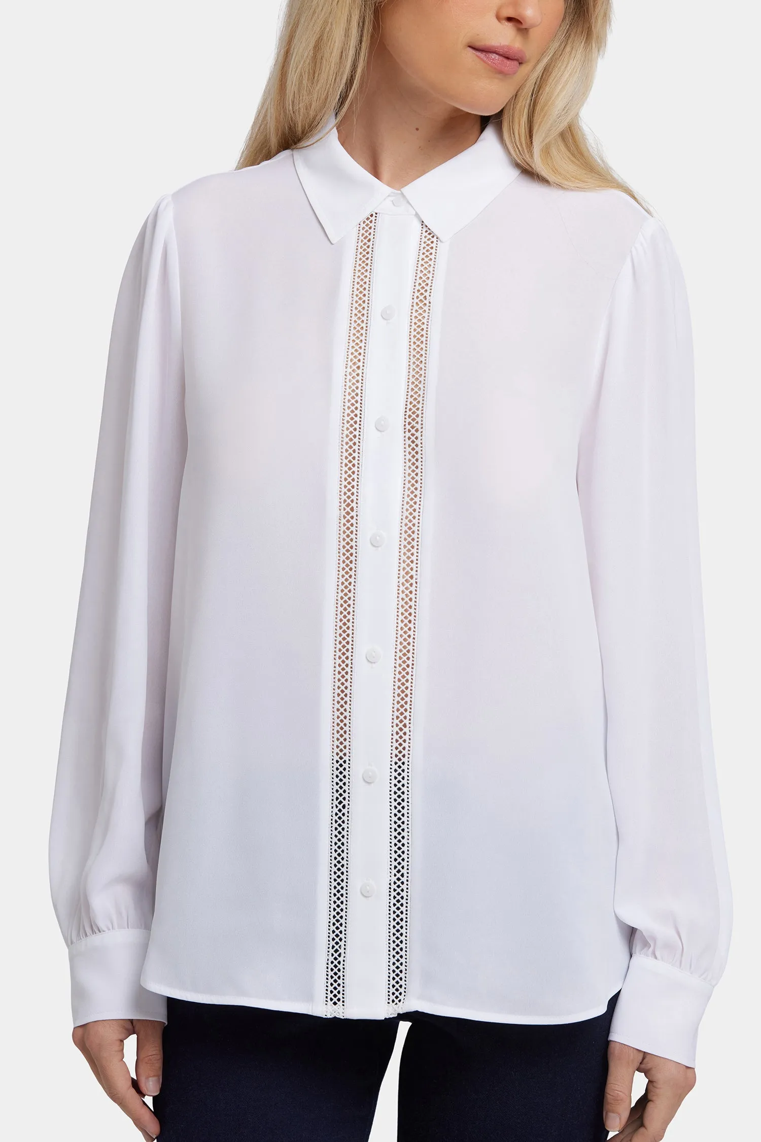 Tiffany Blouse - Optic White sold by NYDJ product image thumbnail 4