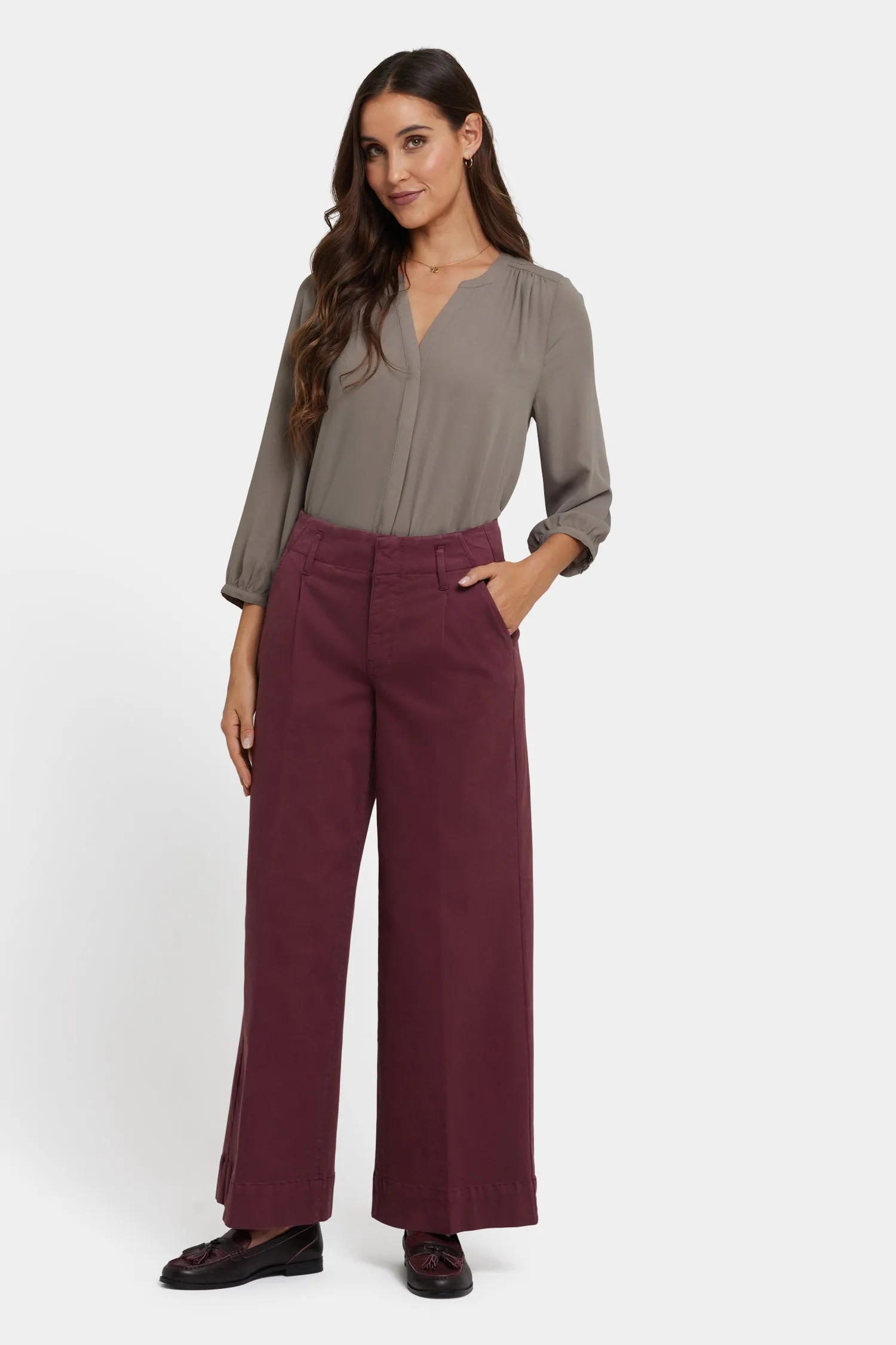 Mona Wide Leg Trouser Jeans - Sienna Red sold by NYDJ