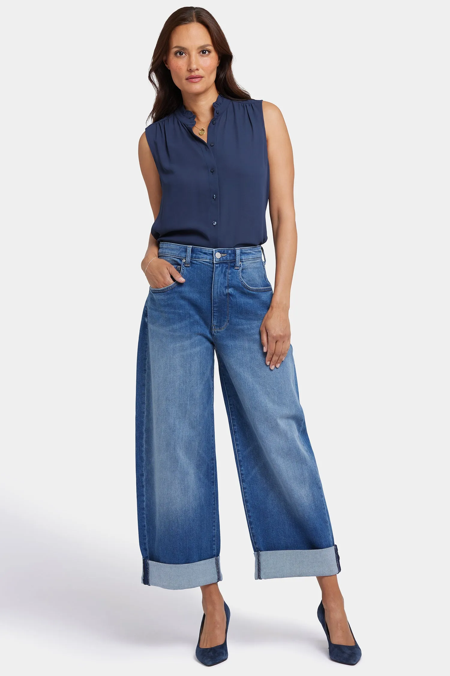 Renee Baggy Wide Leg Jeans - Picasso Lake sold by NYDJ