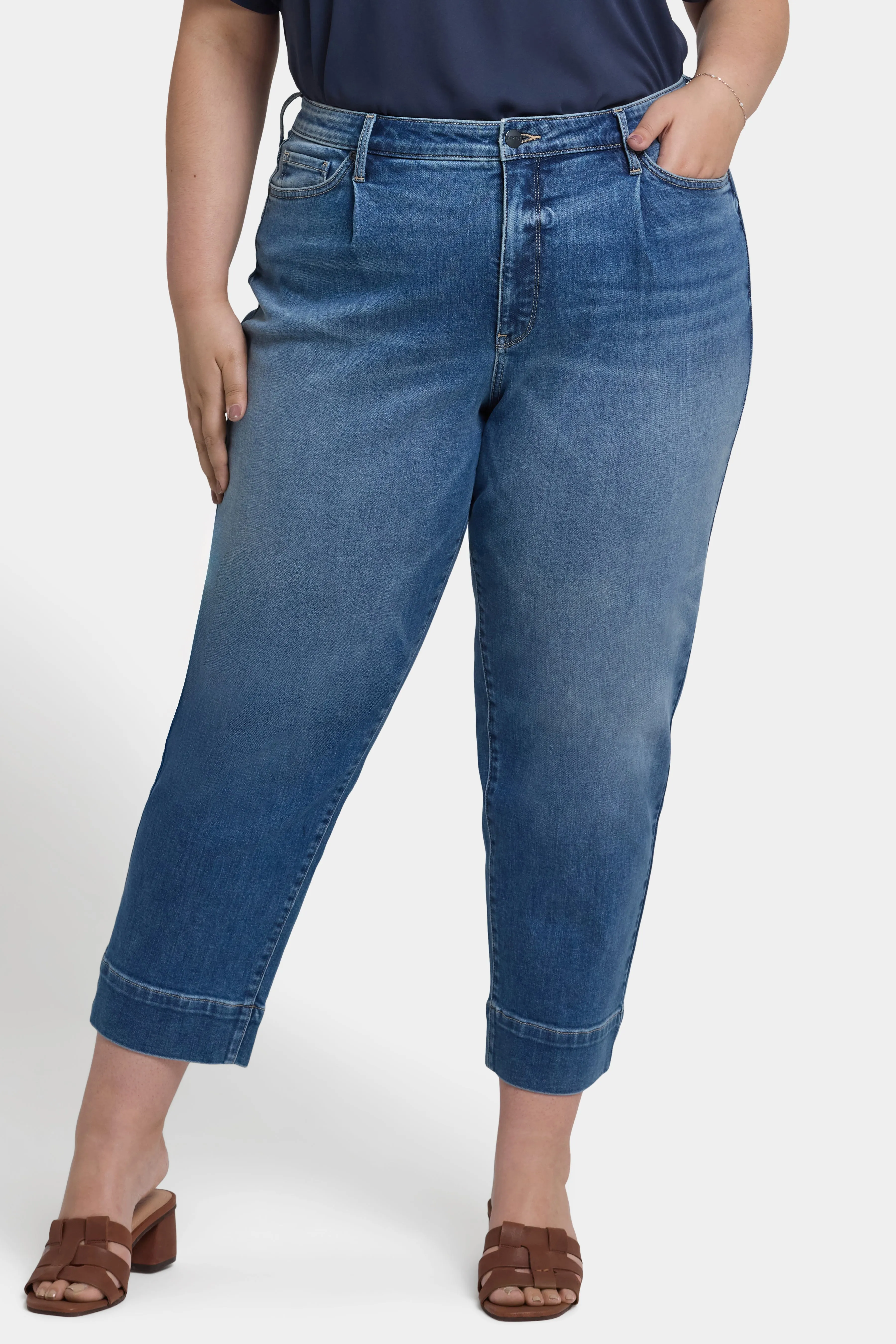 Balloon Ankle Jeans In Plus Size - Picasso Lake sold by NYDJ product image thumbnail 4