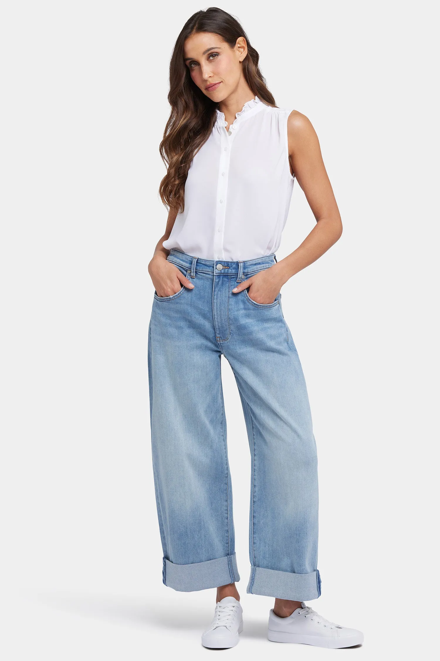 Renee Baggy Wide Leg Jeans - Santiago Sea sold by NYDJ product image thumbnail 4