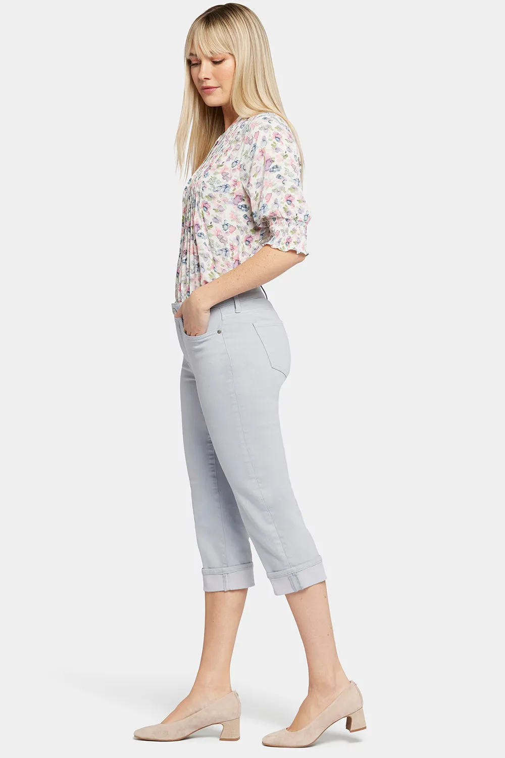 Marilyn Straight Crop Jeans In Petite - Sea Ice sold by NYDJ product image thumbnail 5