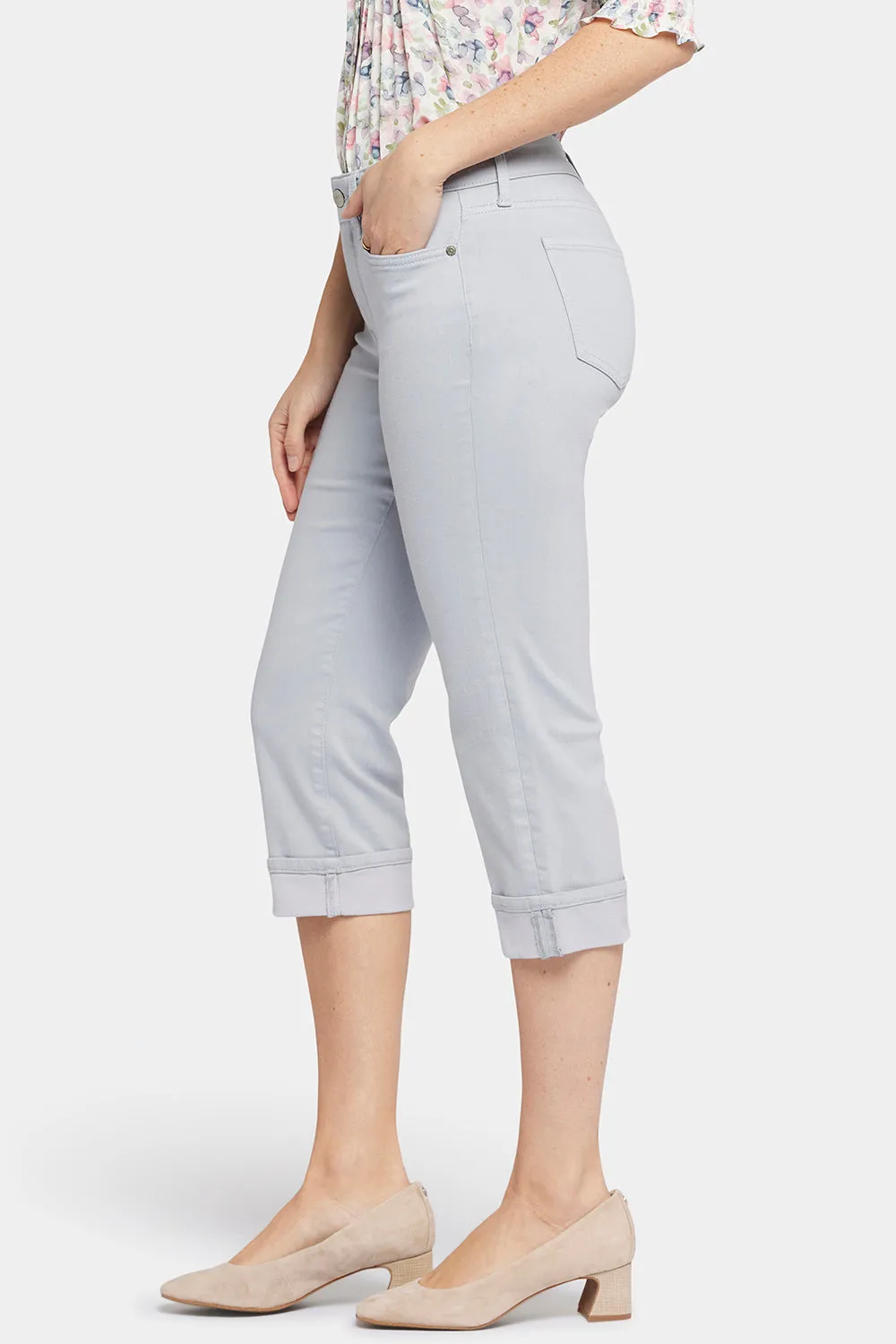 Marilyn Straight Crop Jeans In Petite - Sea Ice sold by NYDJ product image thumbnail 3