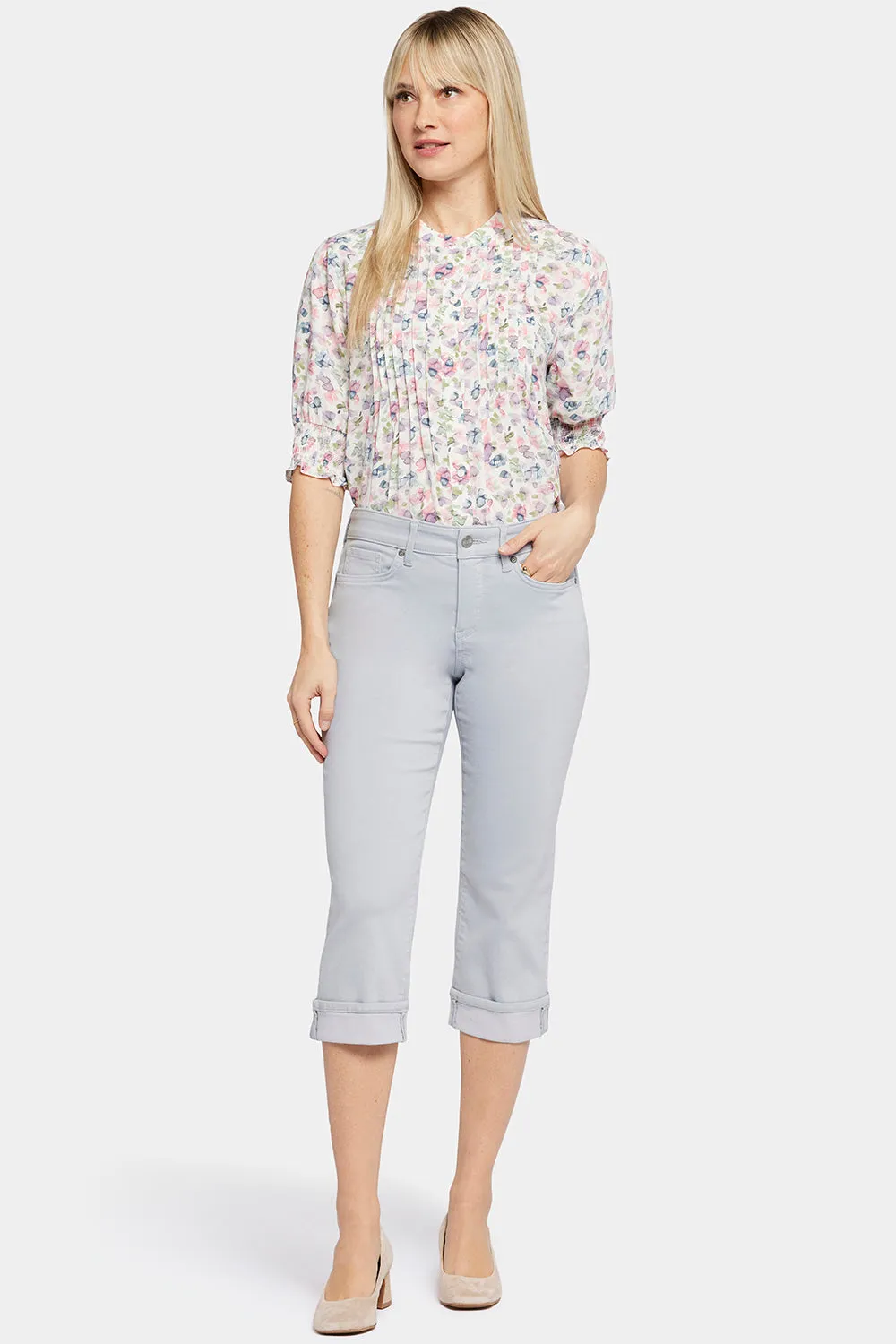 Marilyn Straight Crop Jeans In Petite - Sea Ice sold by NYDJ product image thumbnail 4