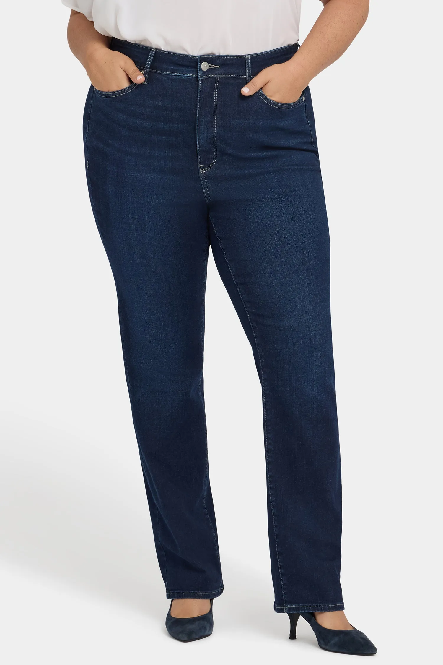 Marilyn Straight Jeans In Plus Size - Midnight Breeze sold by NYDJ product image thumbnail 4