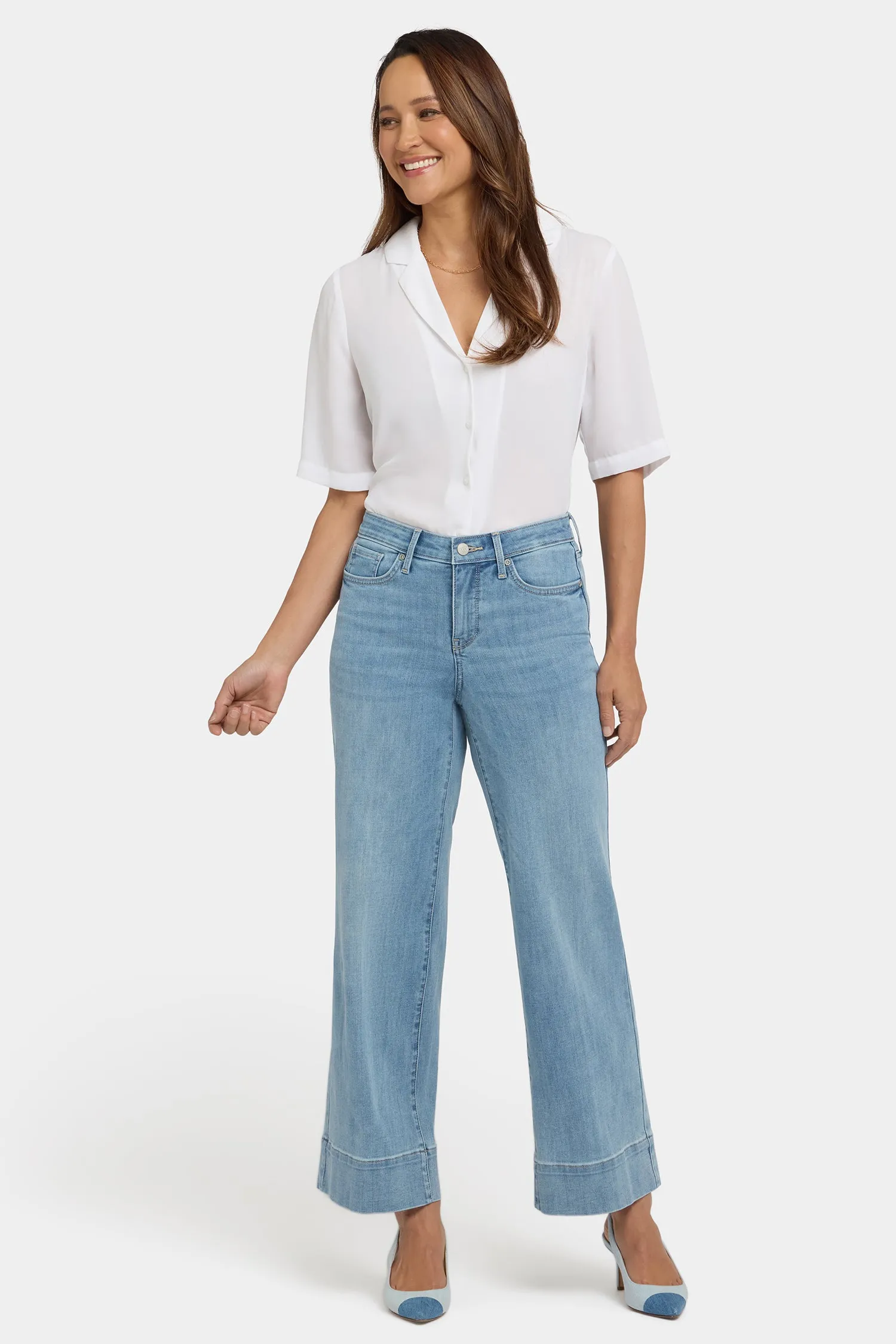 Teresa Wide Leg Ankle Jeans - Heritage Glow sold by NYDJ