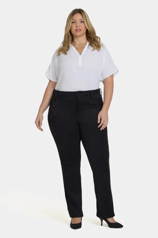 Marilyn Straight Pants In Plus Size - Black sold by NYDJ