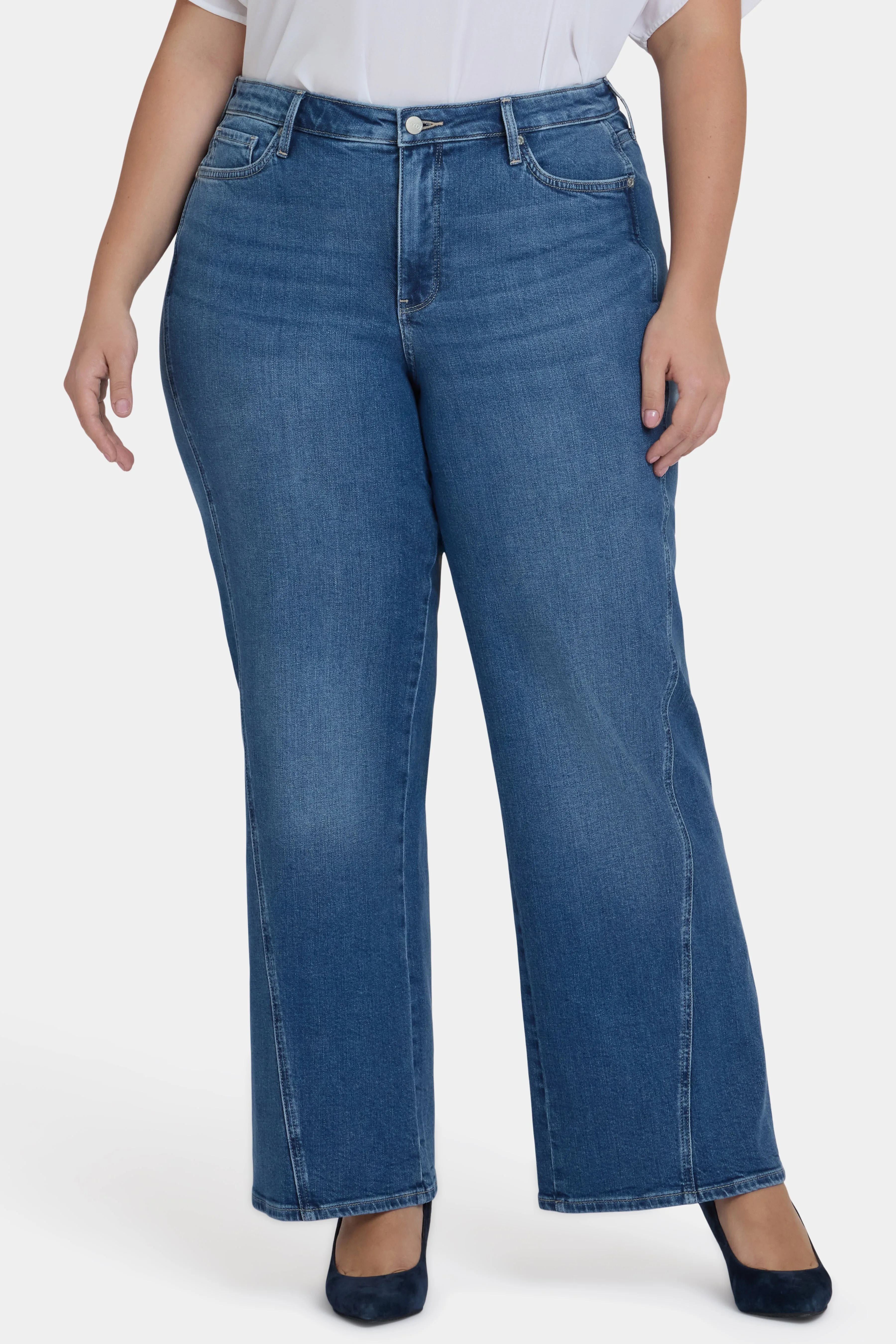 Teresa Wide Leg Jeans In Plus Size - Romantic Indigo sold by NYDJ product image thumbnail 4
