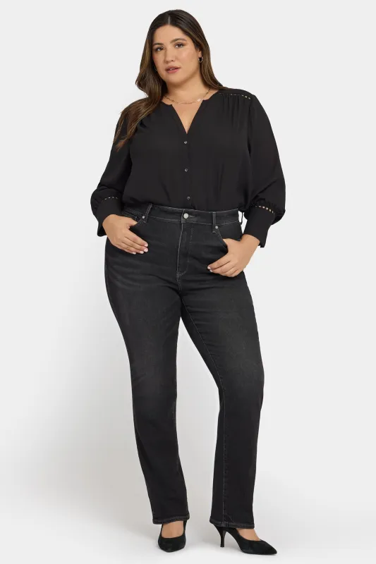 Marilyn Straight Jeans In Plus Size - Paris Lights sold by NYDJ