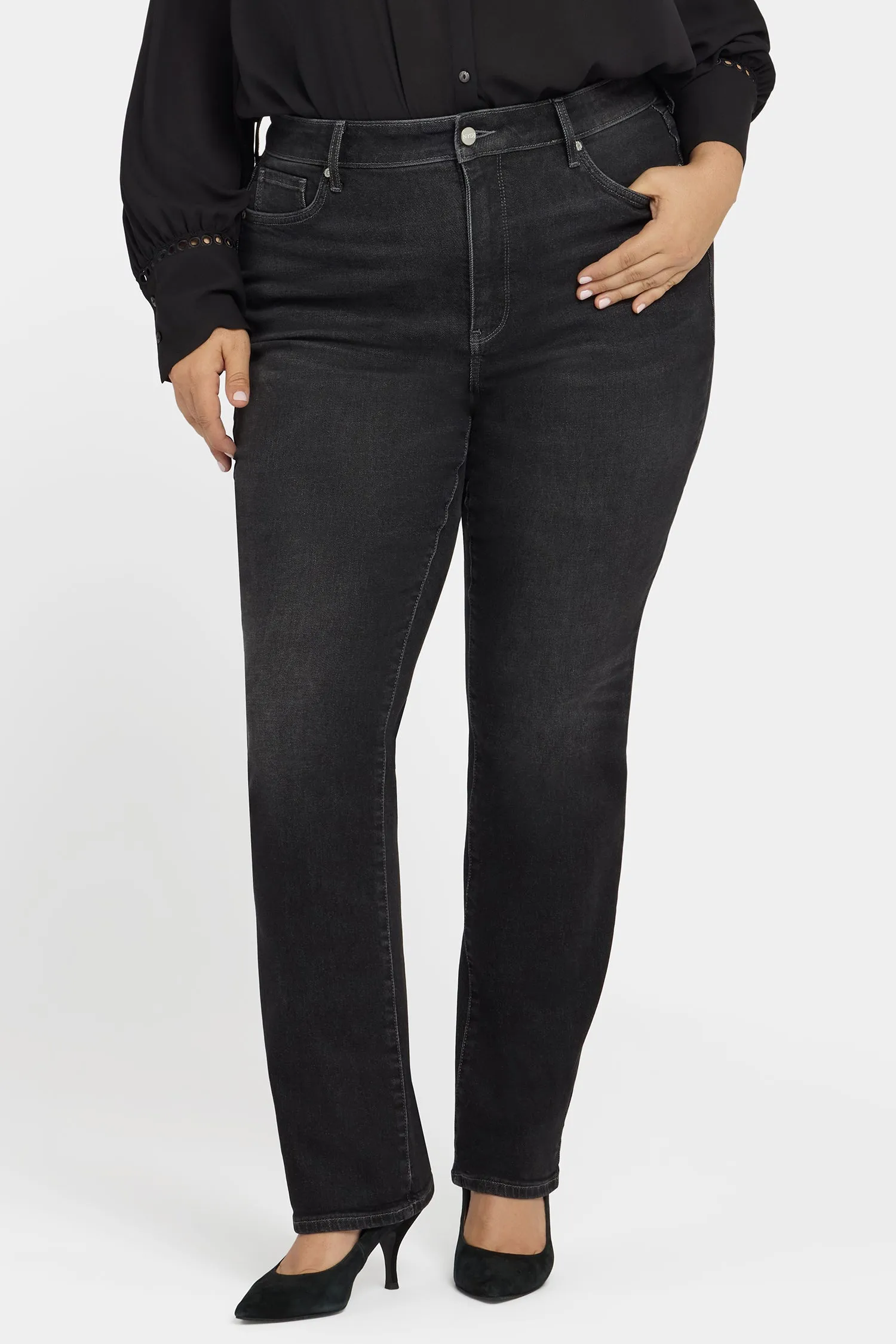 Marilyn Straight Jeans In Plus Size - Paris Lights sold by NYDJ product image thumbnail 4
