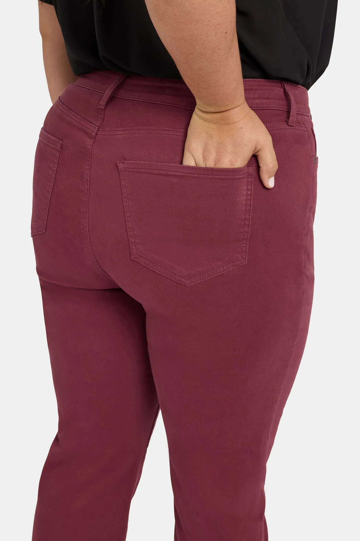 Marilyn Straight Jeans In Plus Size - True Burgundy sold by NYDJ product image thumbnail 5