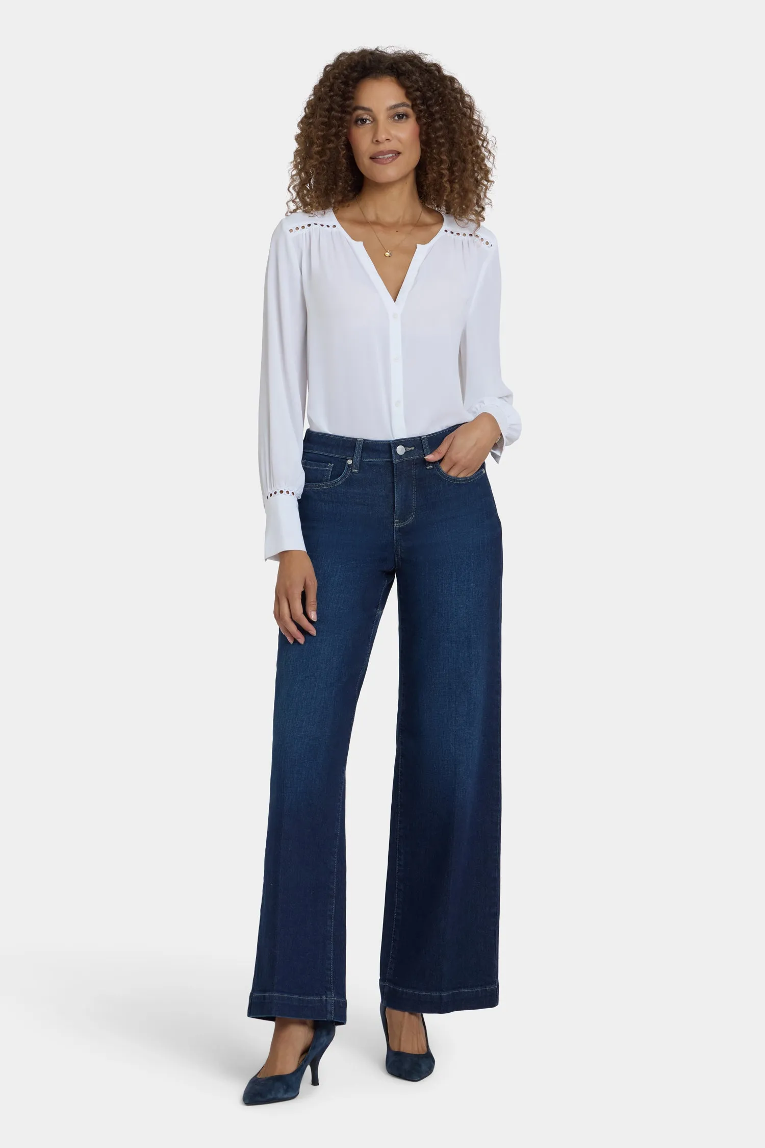 Teresa Wide Leg Jeans - Midnight Breeze sold by NYDJ