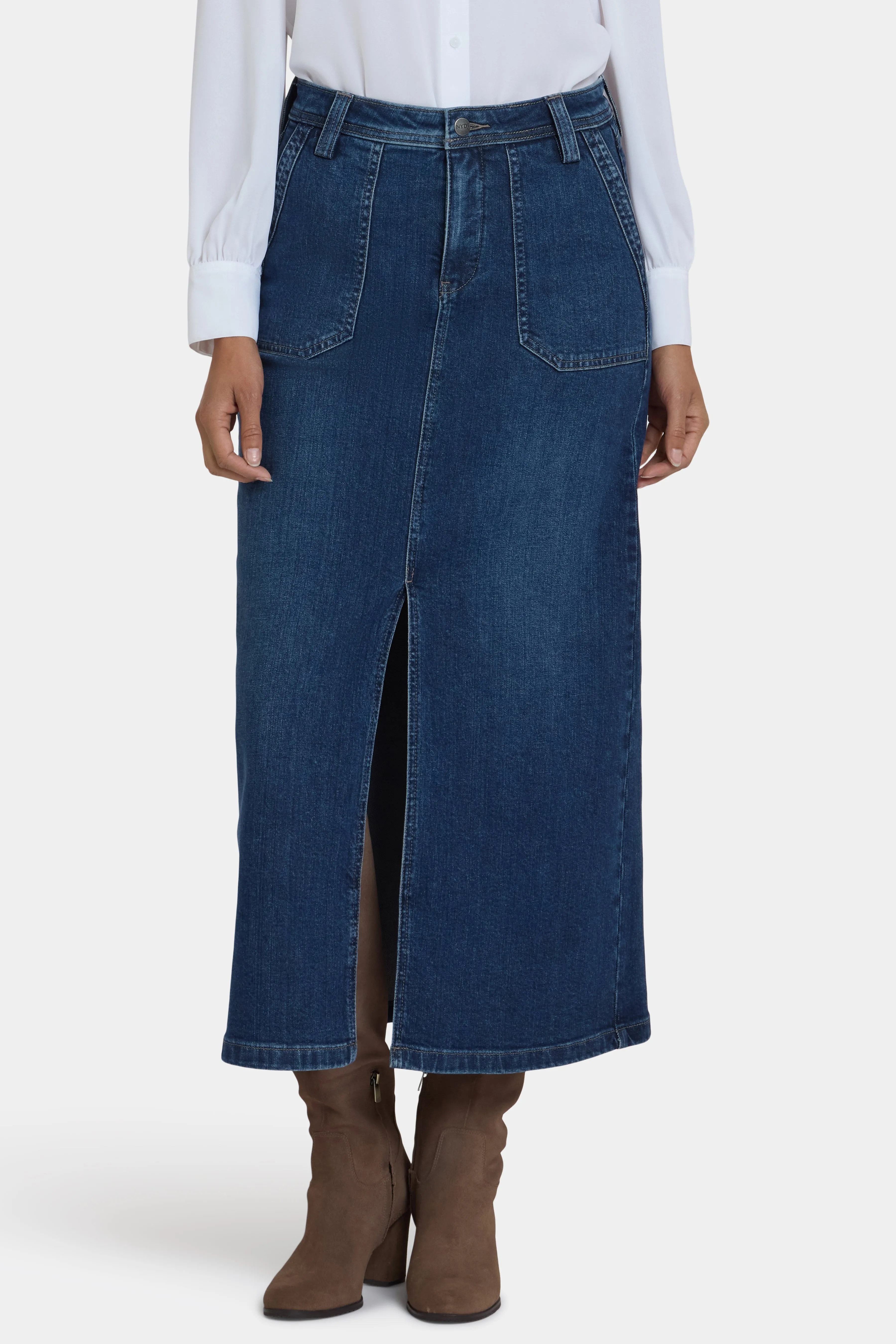 High Rise Long Skirt - Louvre Sapphire sold by NYDJ product image thumbnail 4