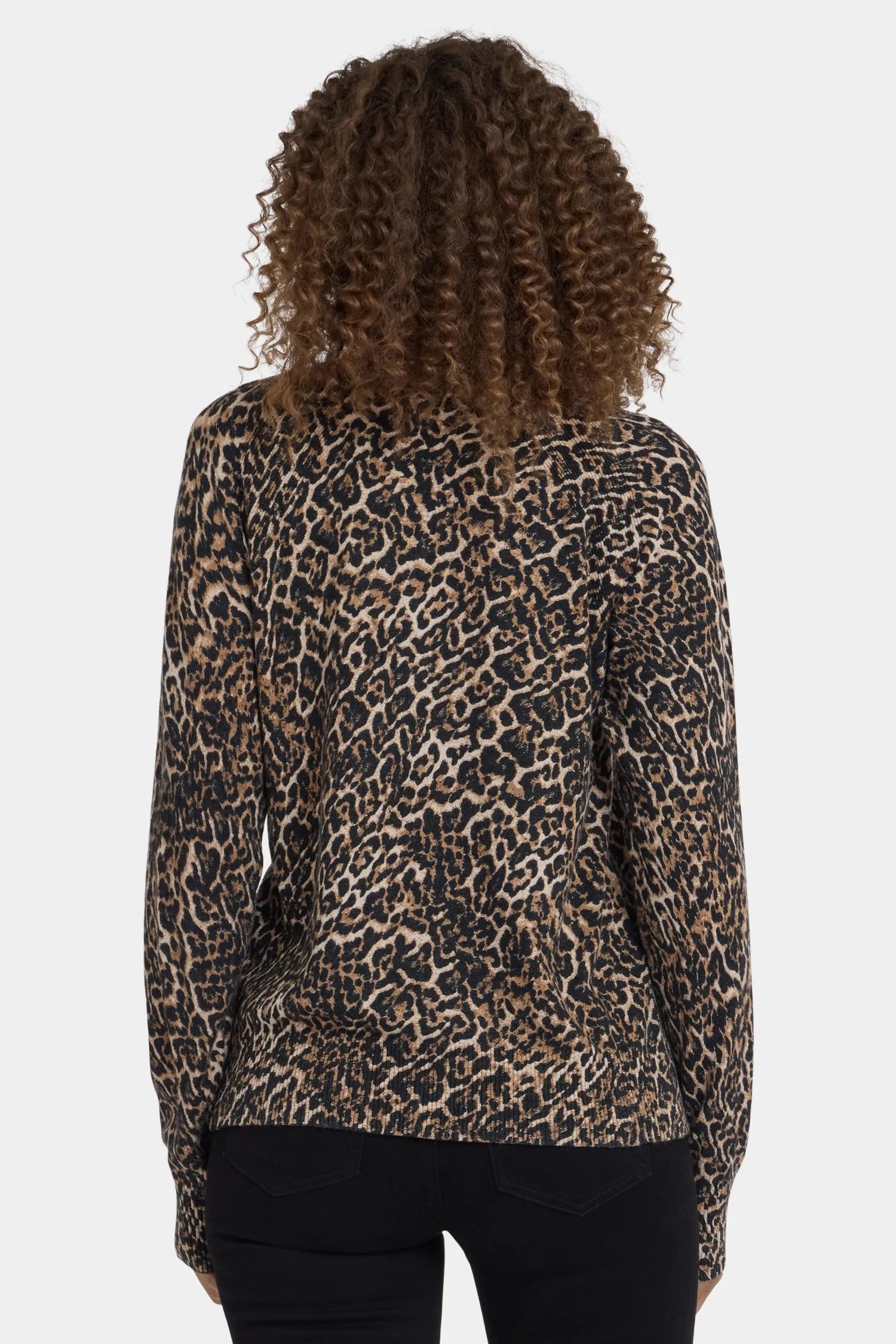 Cheetah Crewneck Sweater - Onyx Cheetah sold by NYDJ product image thumbnail 2